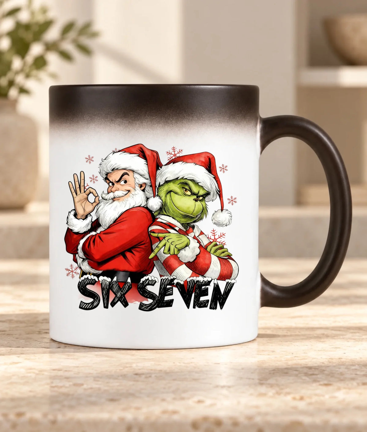 Kubek magiczny świąteczny - Mikołaj i Grinch six seven 67 BN148