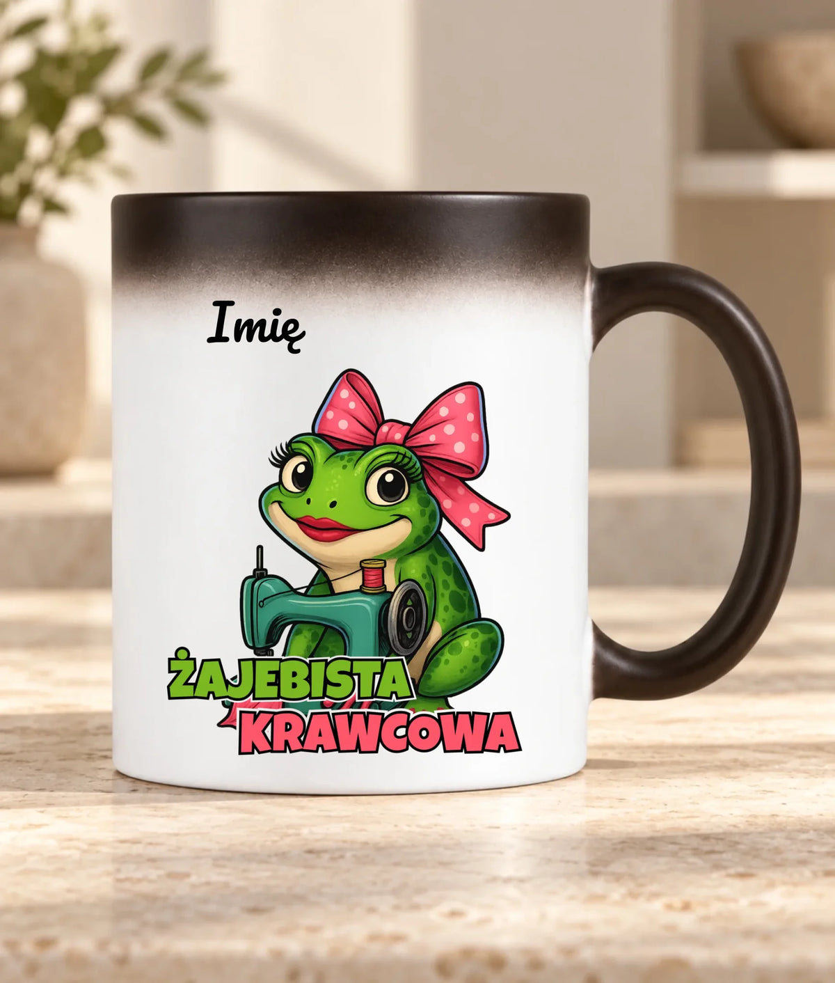 Kubek magiczny szyciowy dla krawcowej - Żajebista Krawcowa - personalizowany HS32