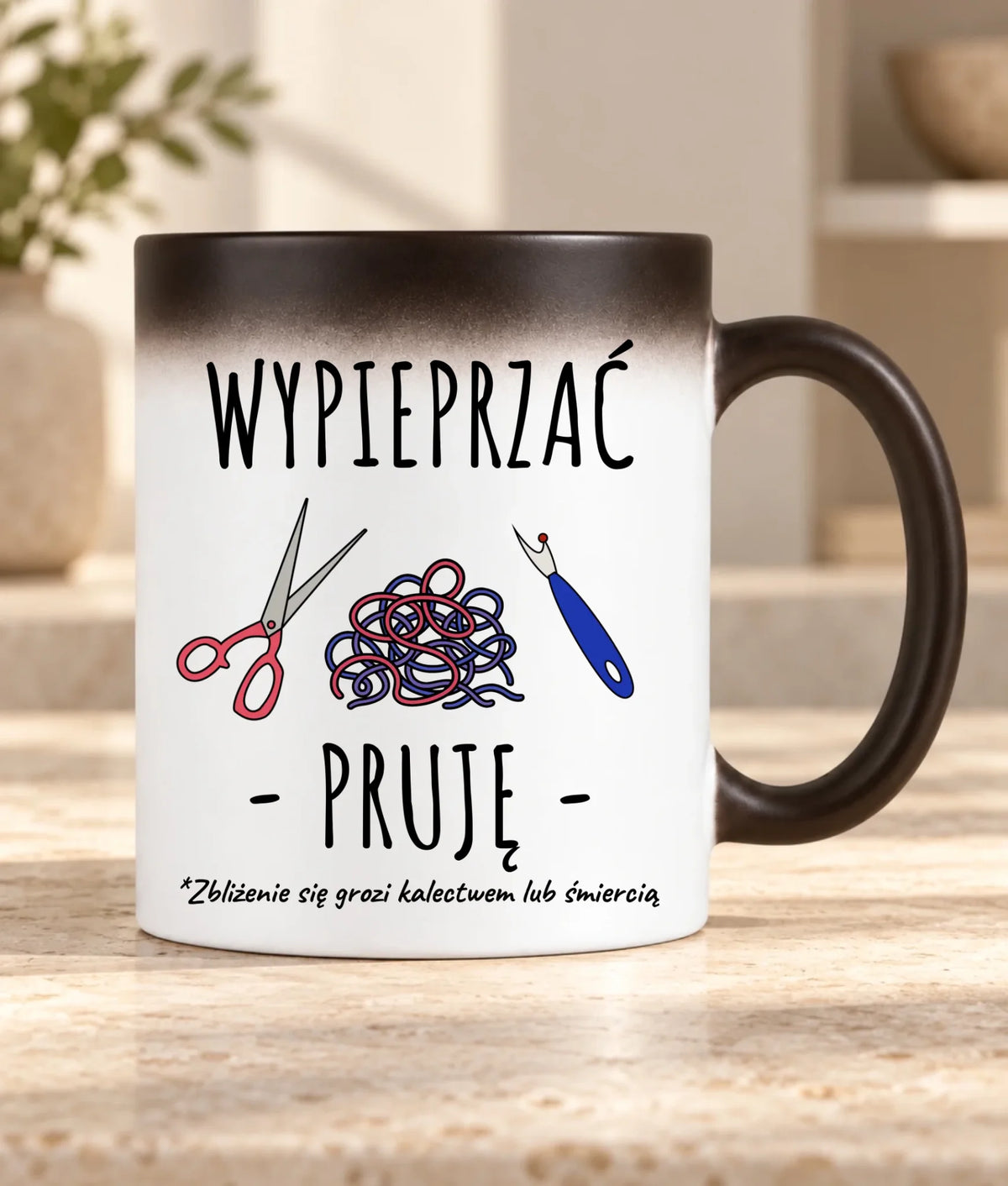 Kubek magiczny szyciowy dla krawcowej - Wypieprzać, pruję HS08