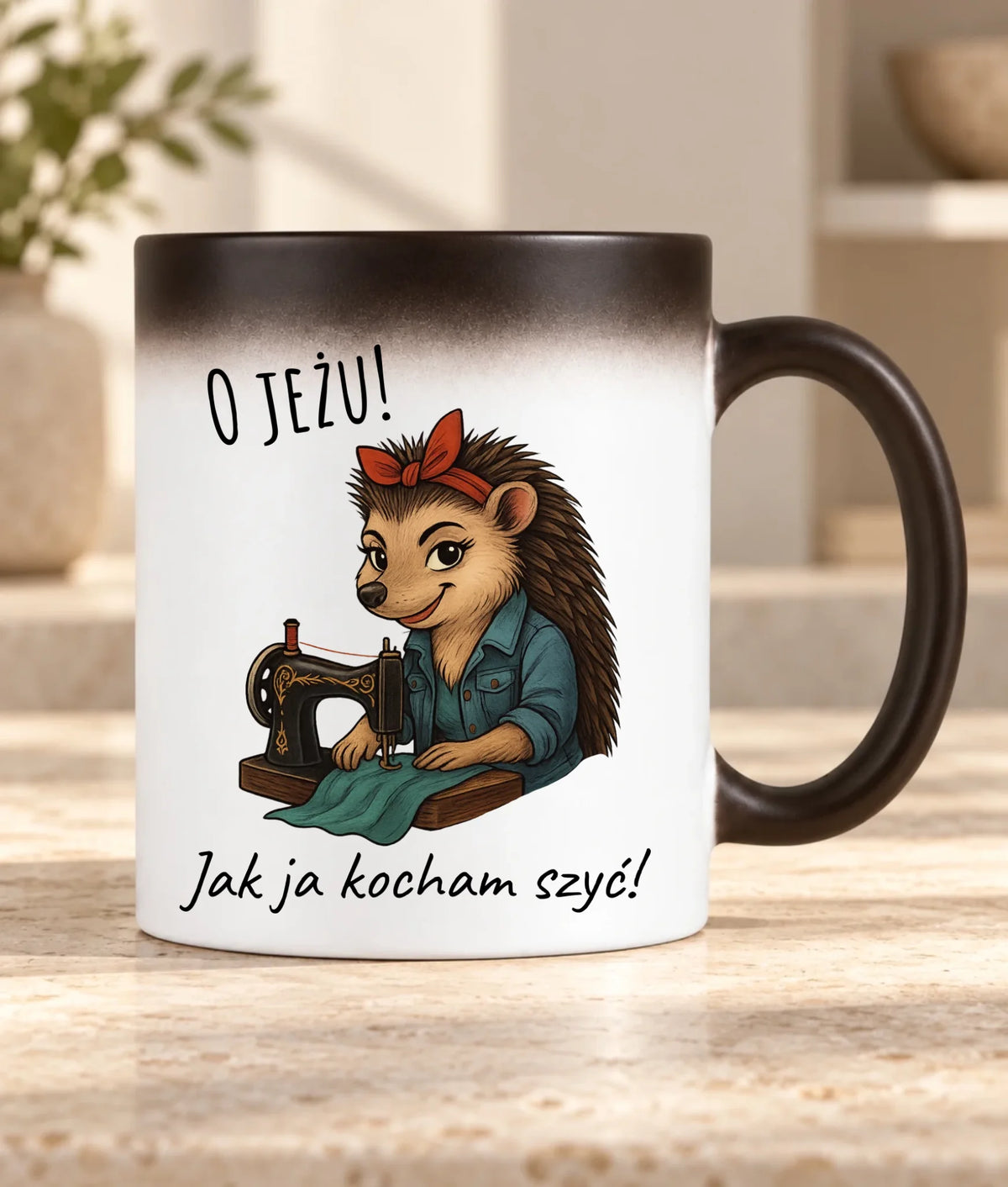 Kubek magiczny szyciowy dla krawcowej - O JEŻU! Jak ja kocham szyć! HS09