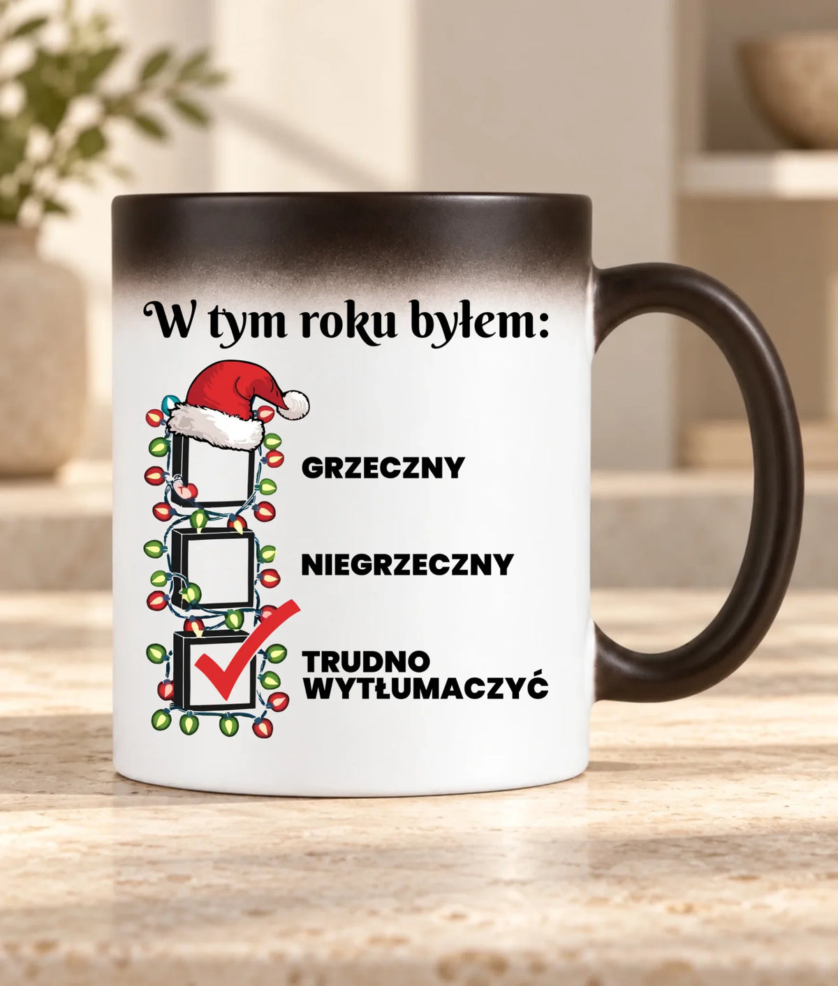 Kubek magiczny świąteczny dla niego - Trudno wytłumaczyć BN134