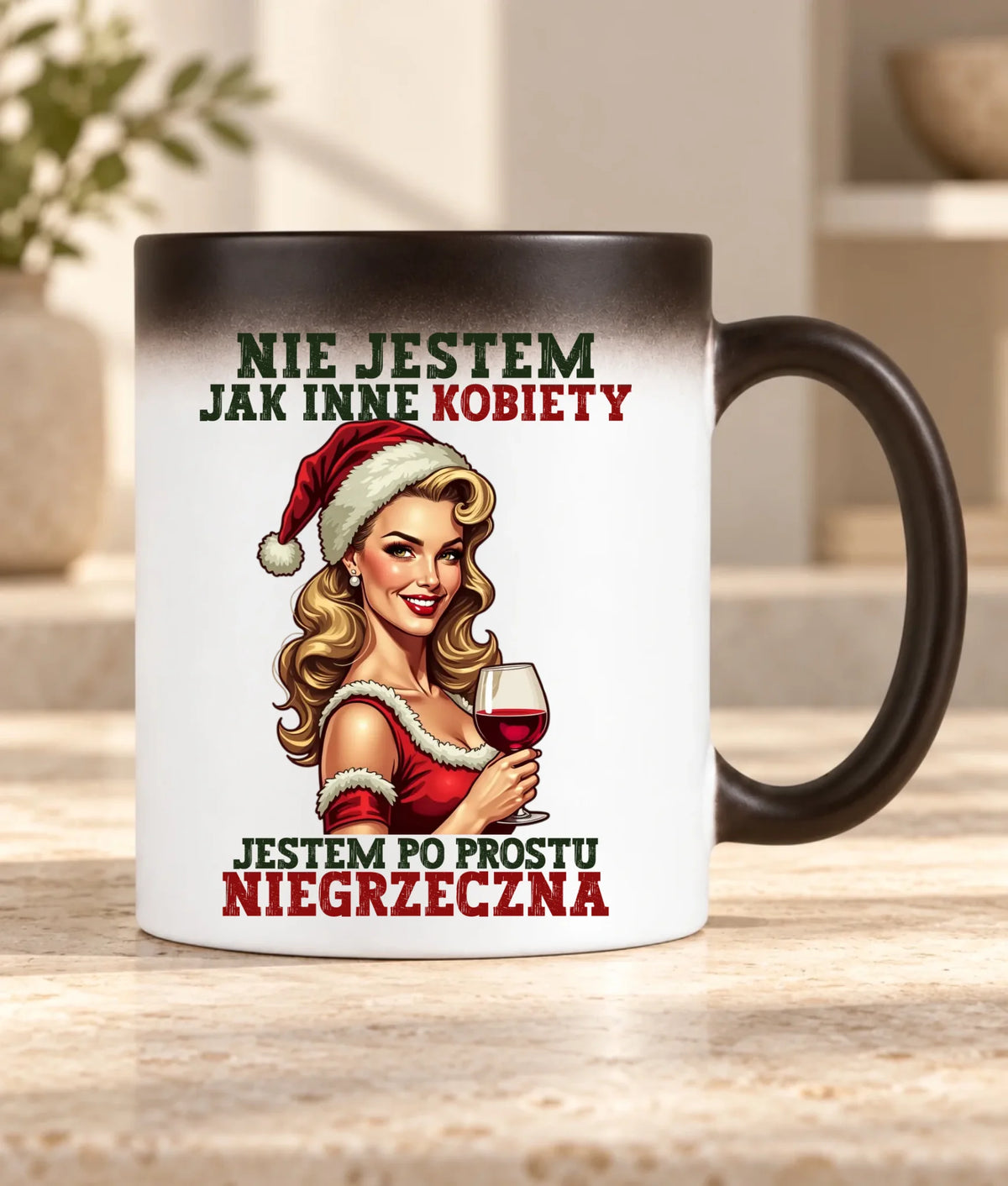 Kubek magiczny świąteczny - prezent dla niej - Nie jestem jak inne kobiety BN03