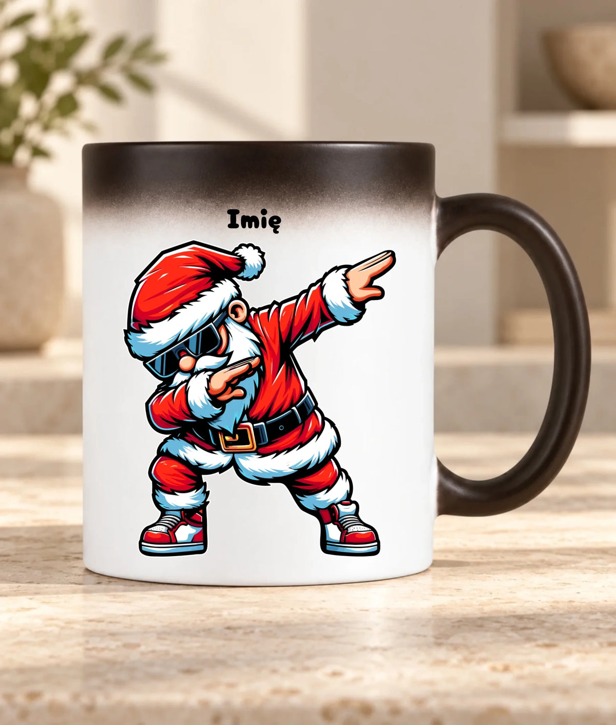 Kubek magiczny świąteczny z Mikołajem - na Mikołajki - personalizowany BN136