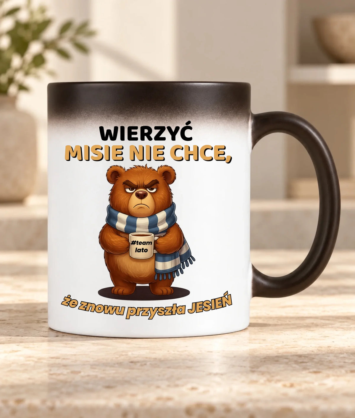 Kubek magiczny jesienny - Wierzyć MISIE nie chce, że znowu przyszła jesień - Team lato JS35