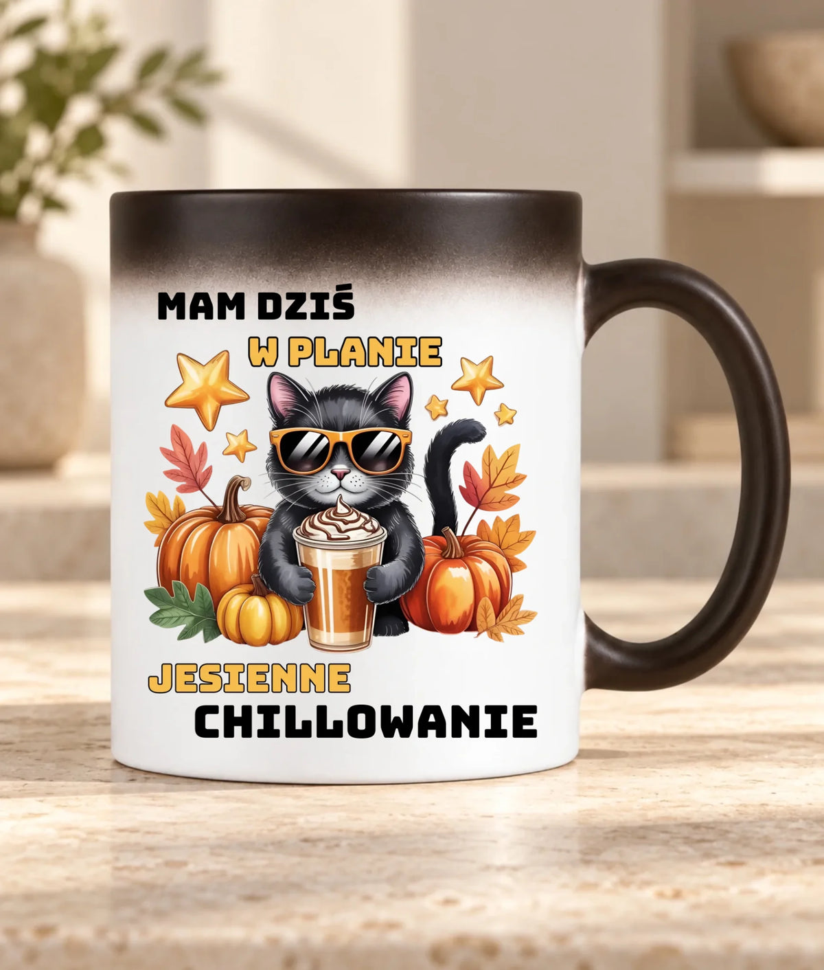 Kubek magiczny jesienny - Mam dziś w planie jesienne chillowanie JS34