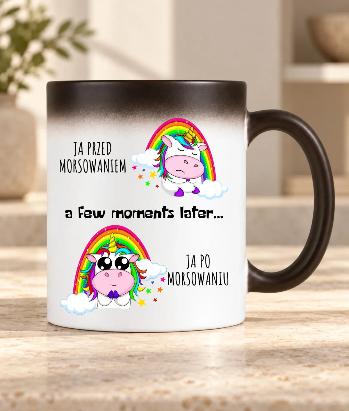 Kubek magiczny - prezent dla morsa - Jednorożec - Ja po morsowaniu HM11