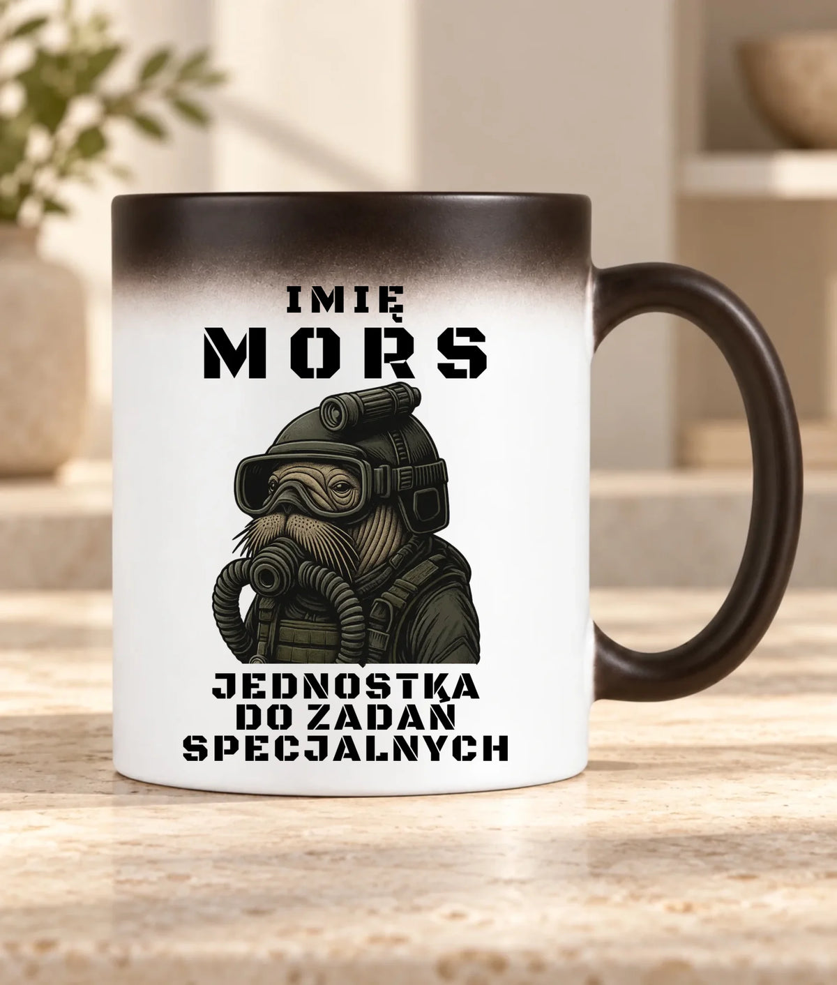 Kubek magiczny - prezent dla morsa - Mors do zadań specjalnych - personalizowany HM07