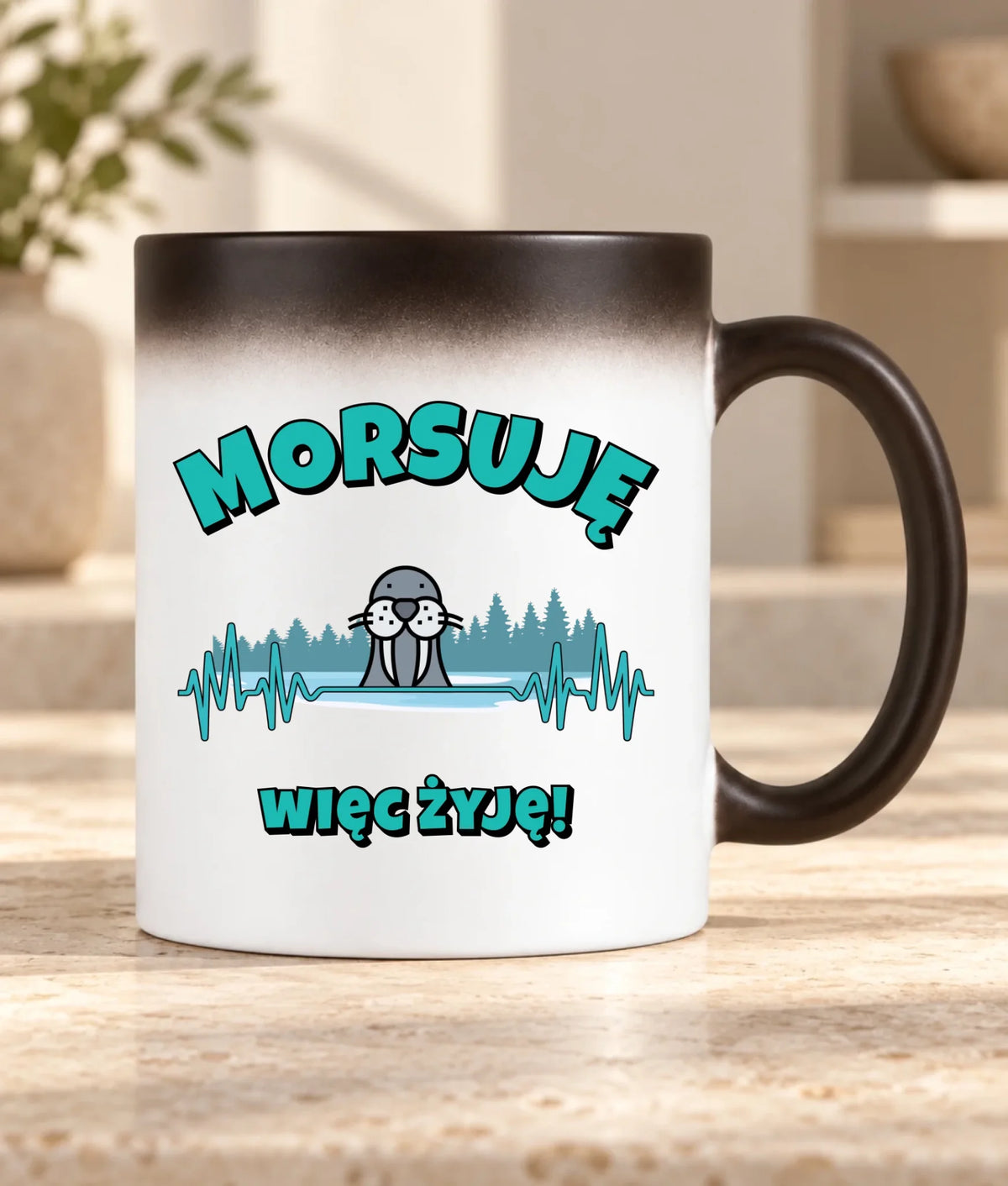 Kubek magiczny - prezent dla morsa - Morsuję więc żyję - Mors HM02