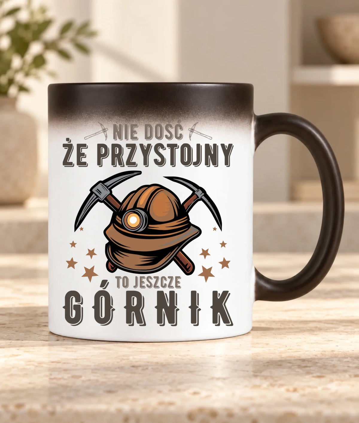 Kubek magiczny dla górnika - Nie dość, że przystojny to jeszcze górnik