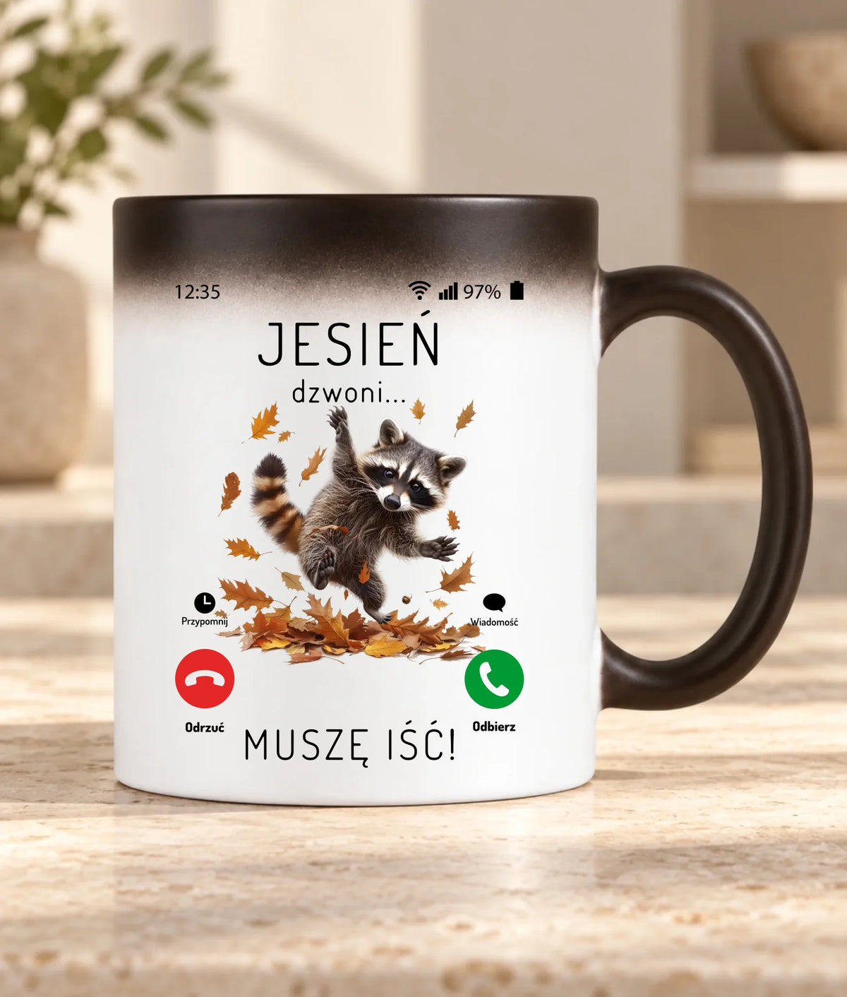 Kubek magiczny jesienny - Jesień dzwoni muszę iść JS18
