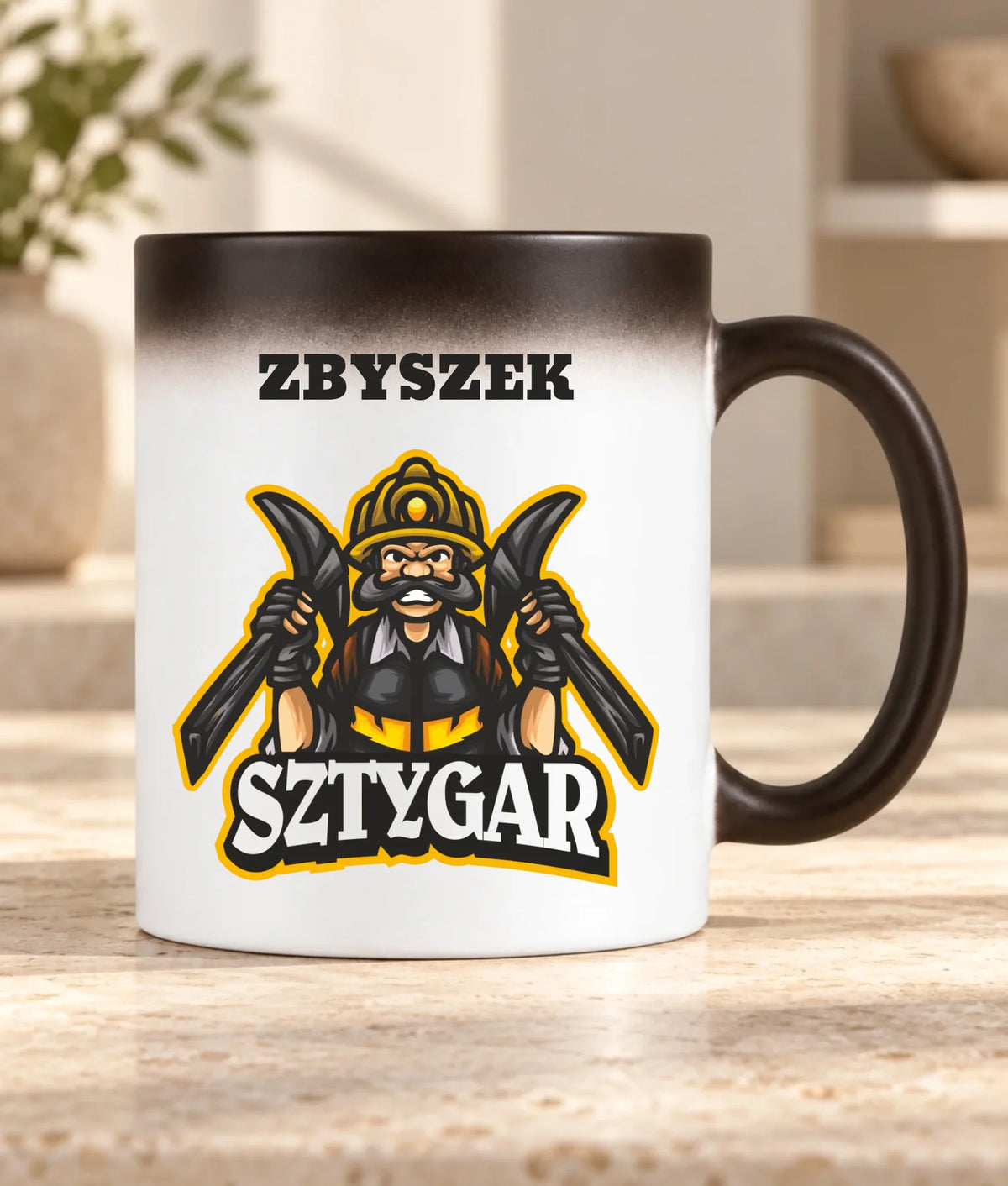 Kubek magiczny z imieniem dla górnika - Sztygar