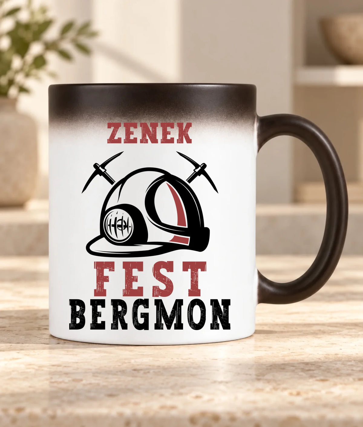 Kubek magiczny z imieniem dla górnika - Fest Bergmon