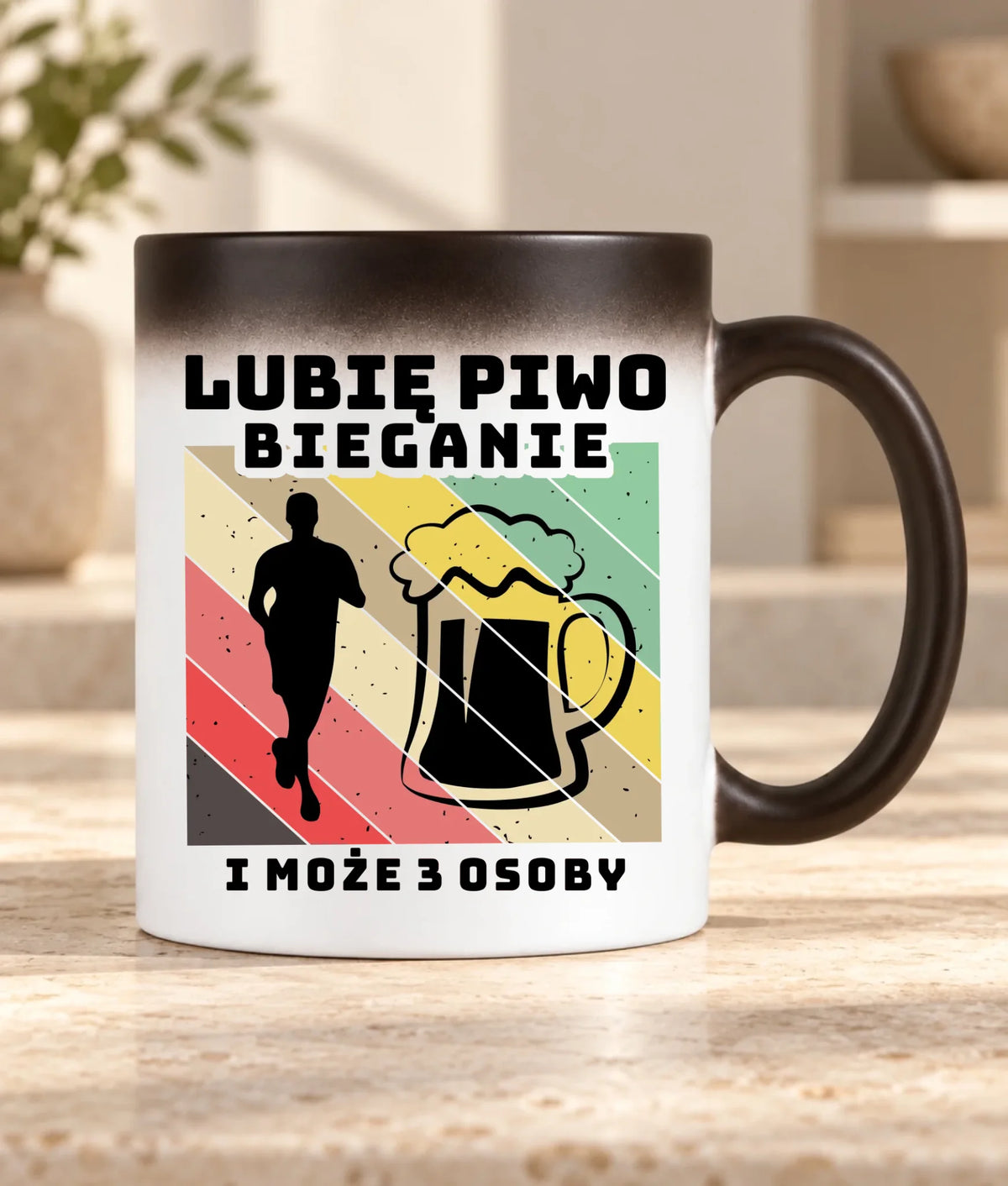 Kubek magiczny dla biegacza - Lubię piwo bieganie HB01