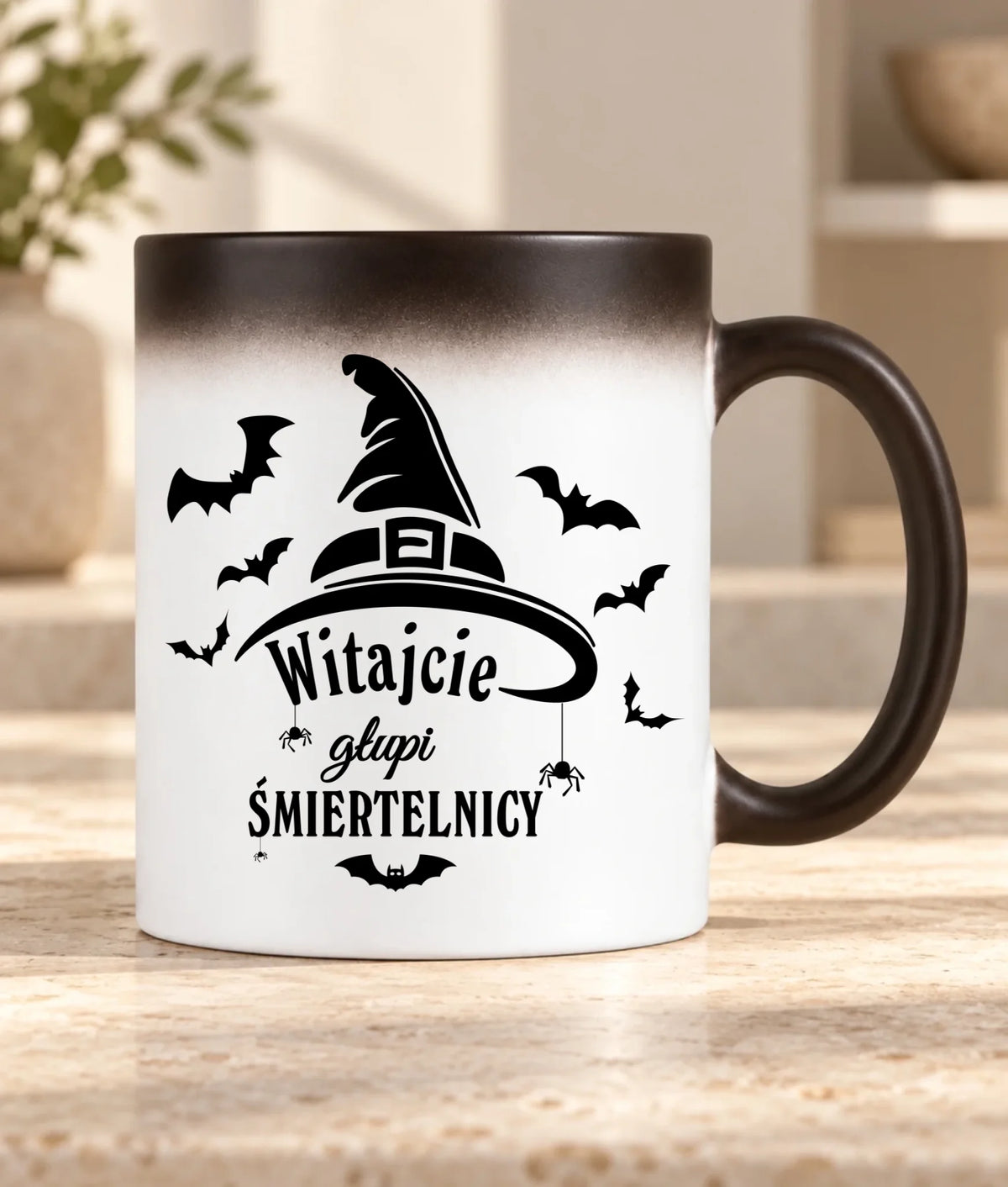 Kubek magiczny na Halloween - Witajcie głupi śmiertelnicy HL23
