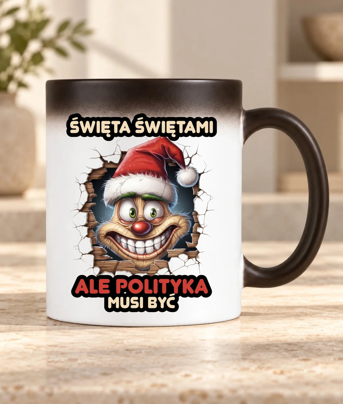 Kubek magiczny świąteczny - Święta świętami ale polityka musi być BN102