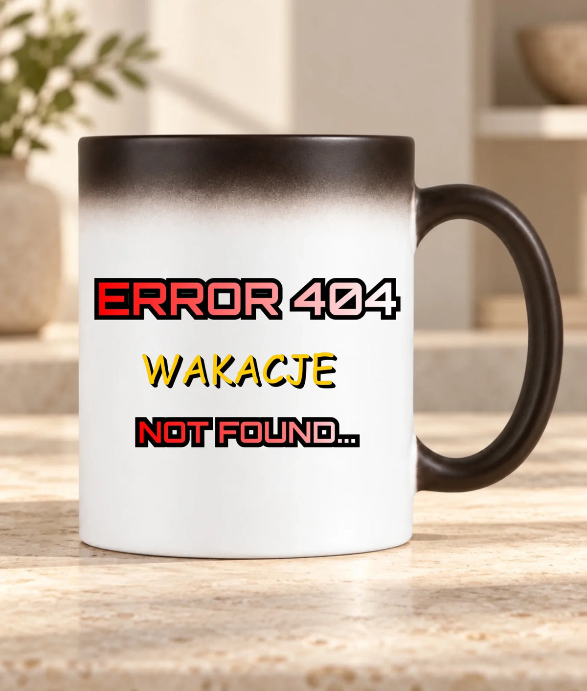 Kubek magiczny szkolny - Error 404 - śmieszny SZ15