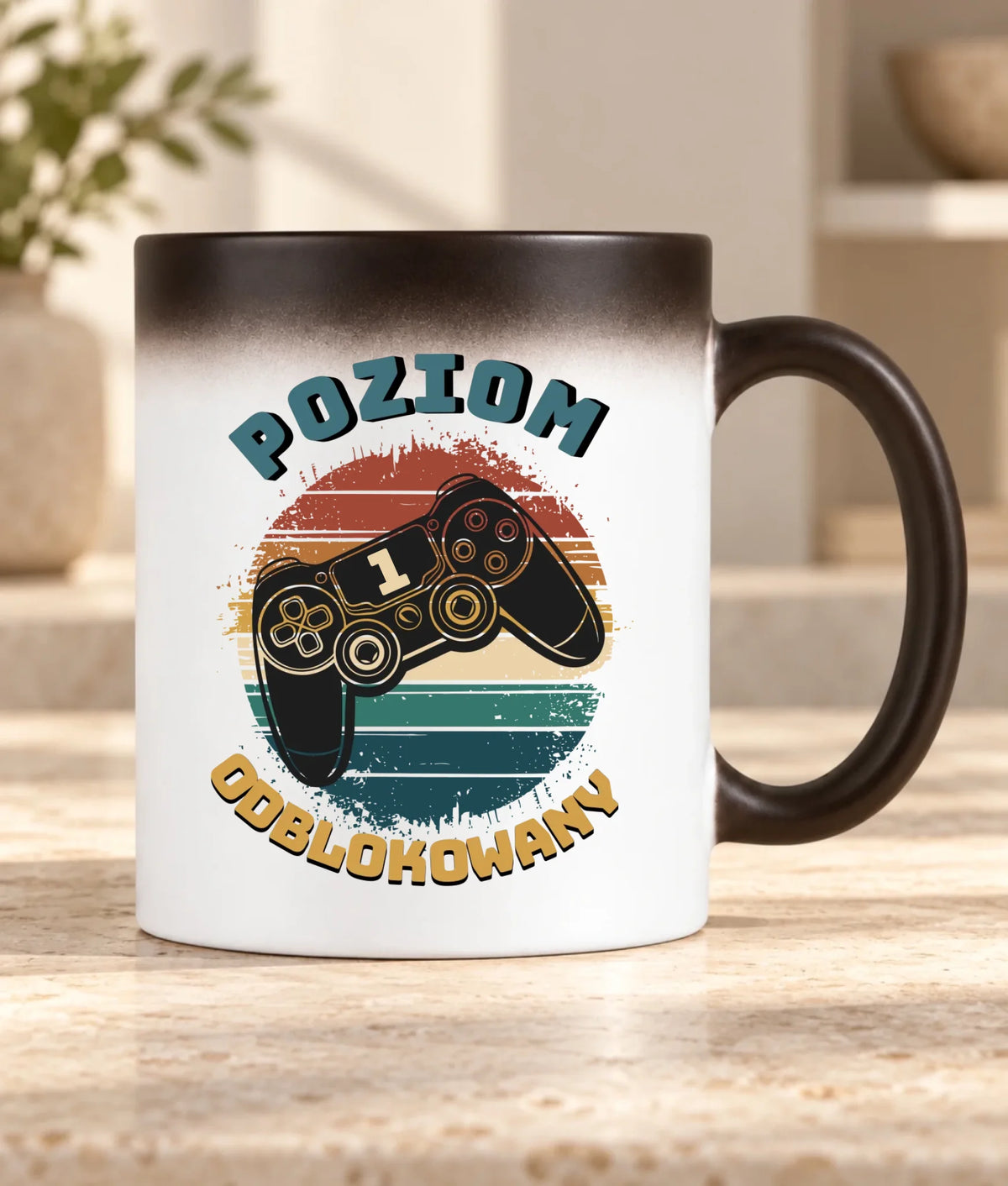 Kubek magiczny - Poziom odblokowany - gamer do szkoły - personalizowany SZ01
