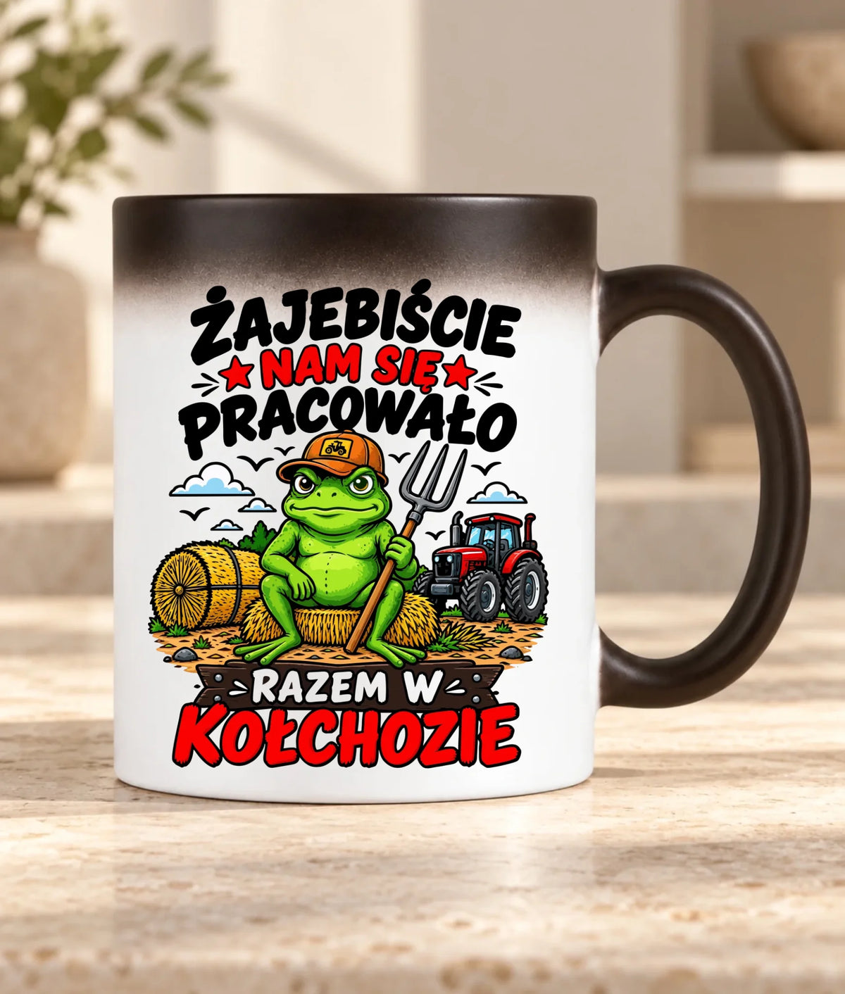 Kubek magiczny na odejście z pracy - Razem w kołchozie