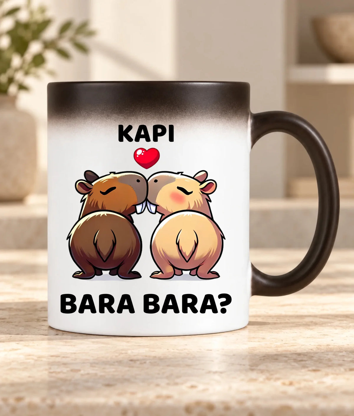 Kubek magiczny dla par - Kapibara bara bara W86