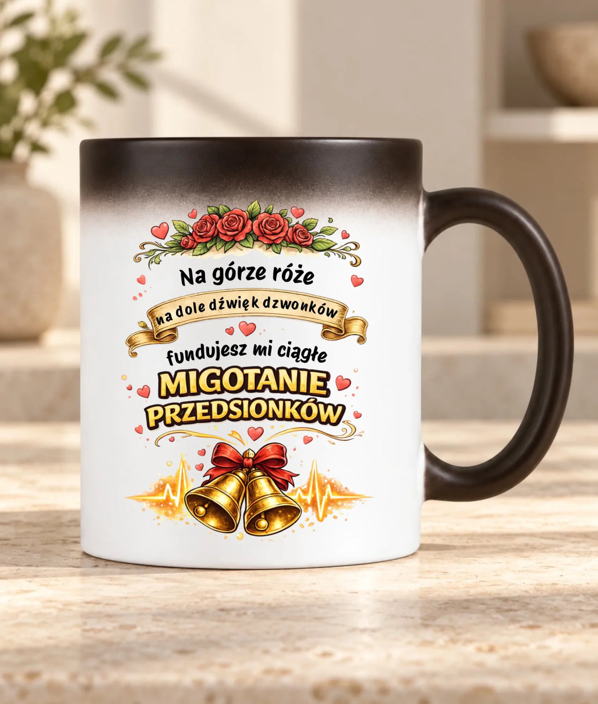 Kubek magiczny dla par - Fundujesz mi ciągłe migotanie przedsionków W71