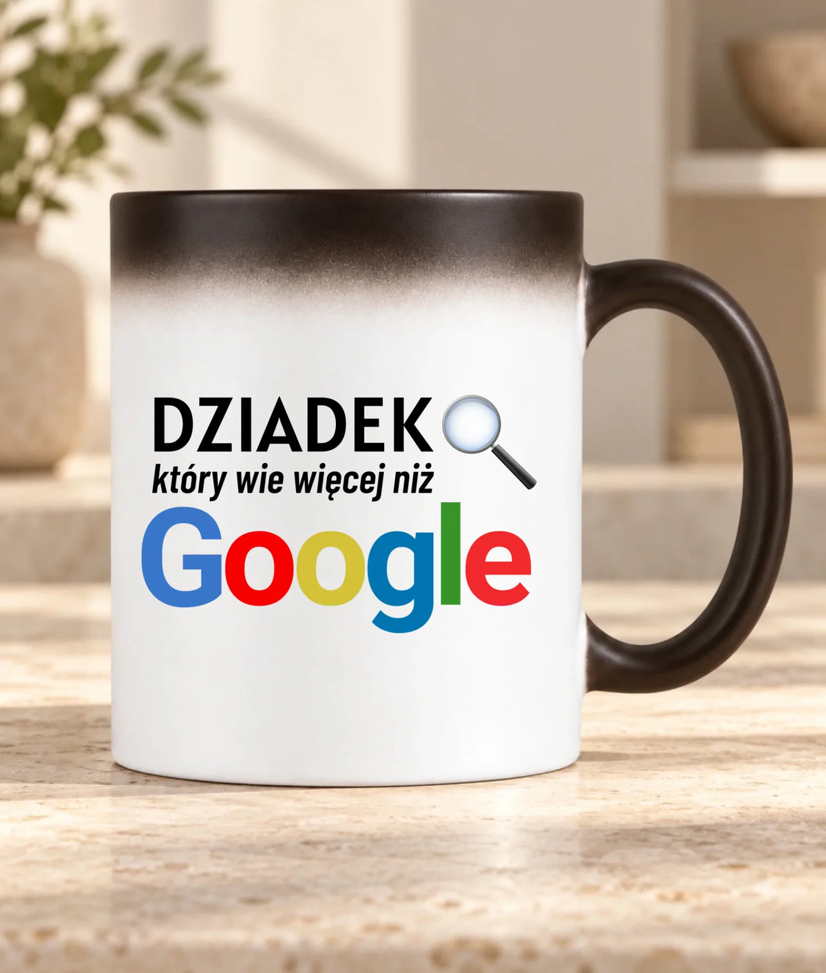 Kubek magiczny dla dziadka - Dziadek który wie więcej niż google D44
