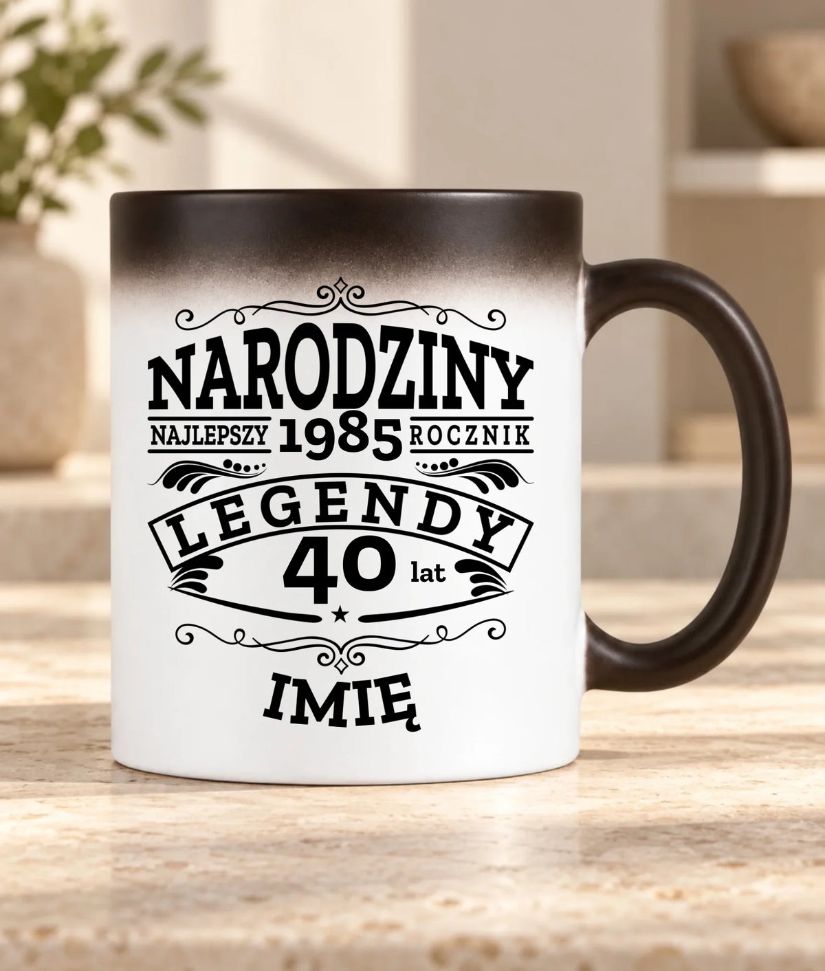 Kubek magiczny na urodziny - Narodziny Legendy - personalizowany