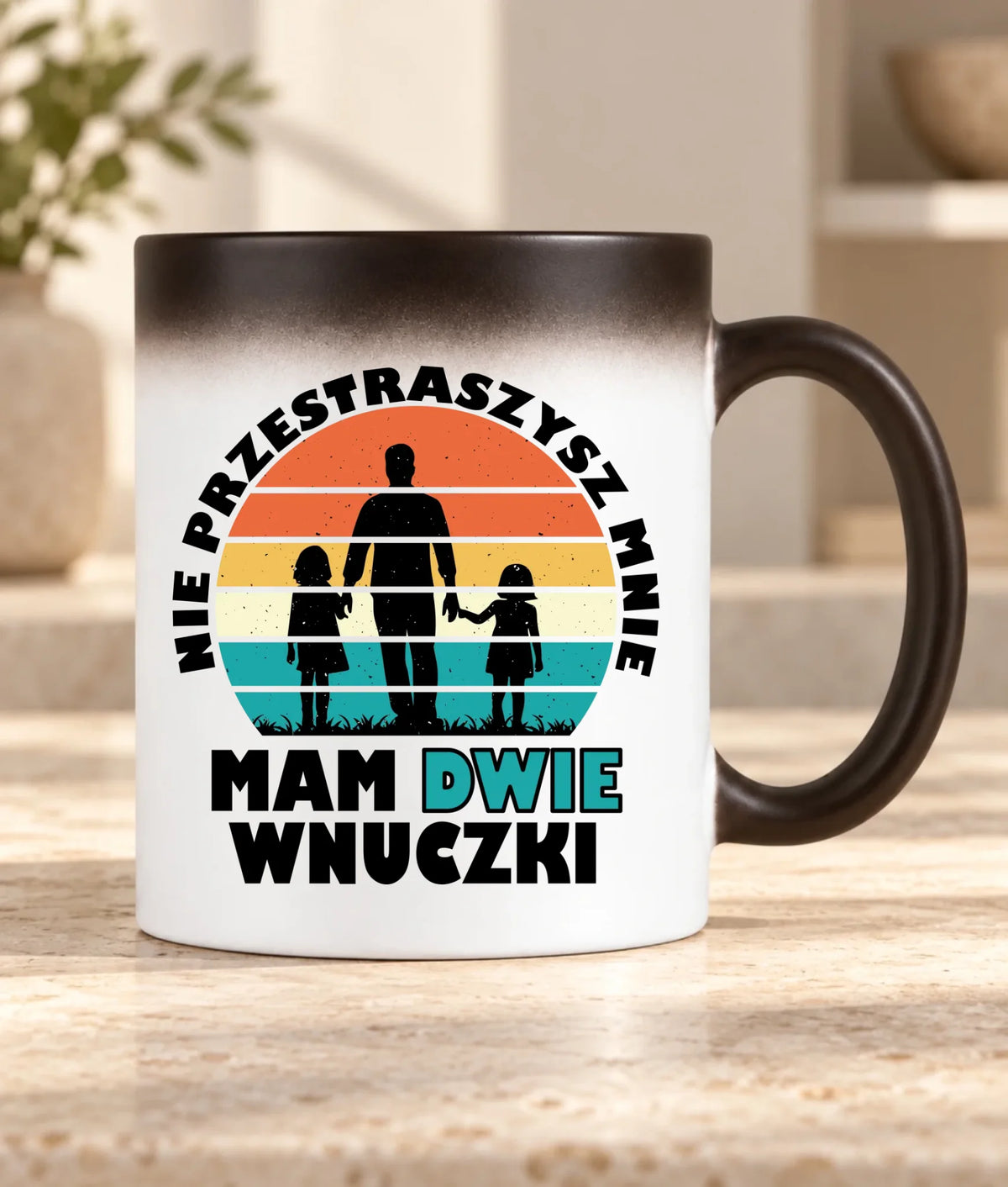 Kubek magiczny dla dziadka - Nie przestraszysz mnie mam dwie wnuczki D41