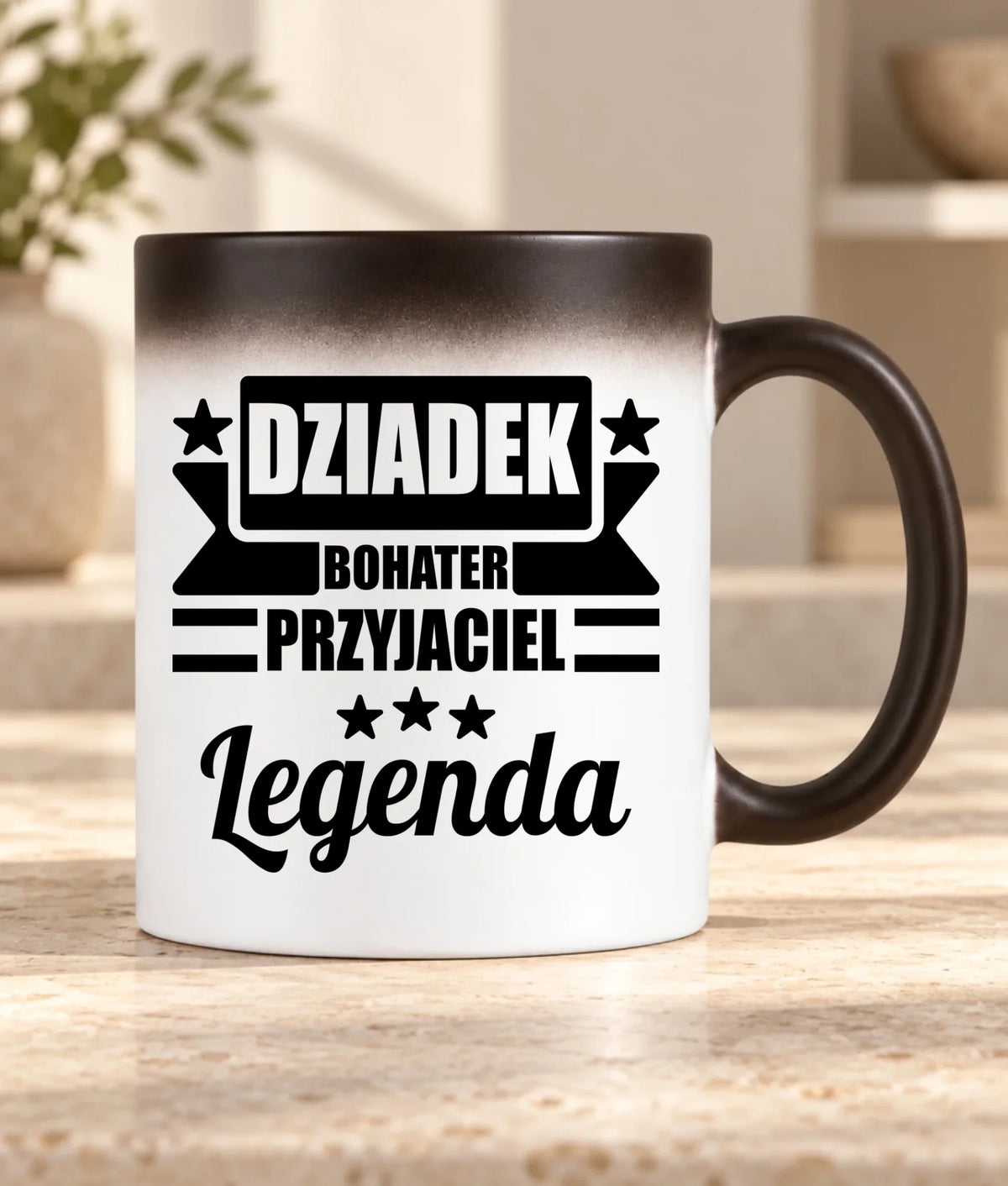 Kubek magiczny dla dziadka - Bohater przyjaciel legenda D20