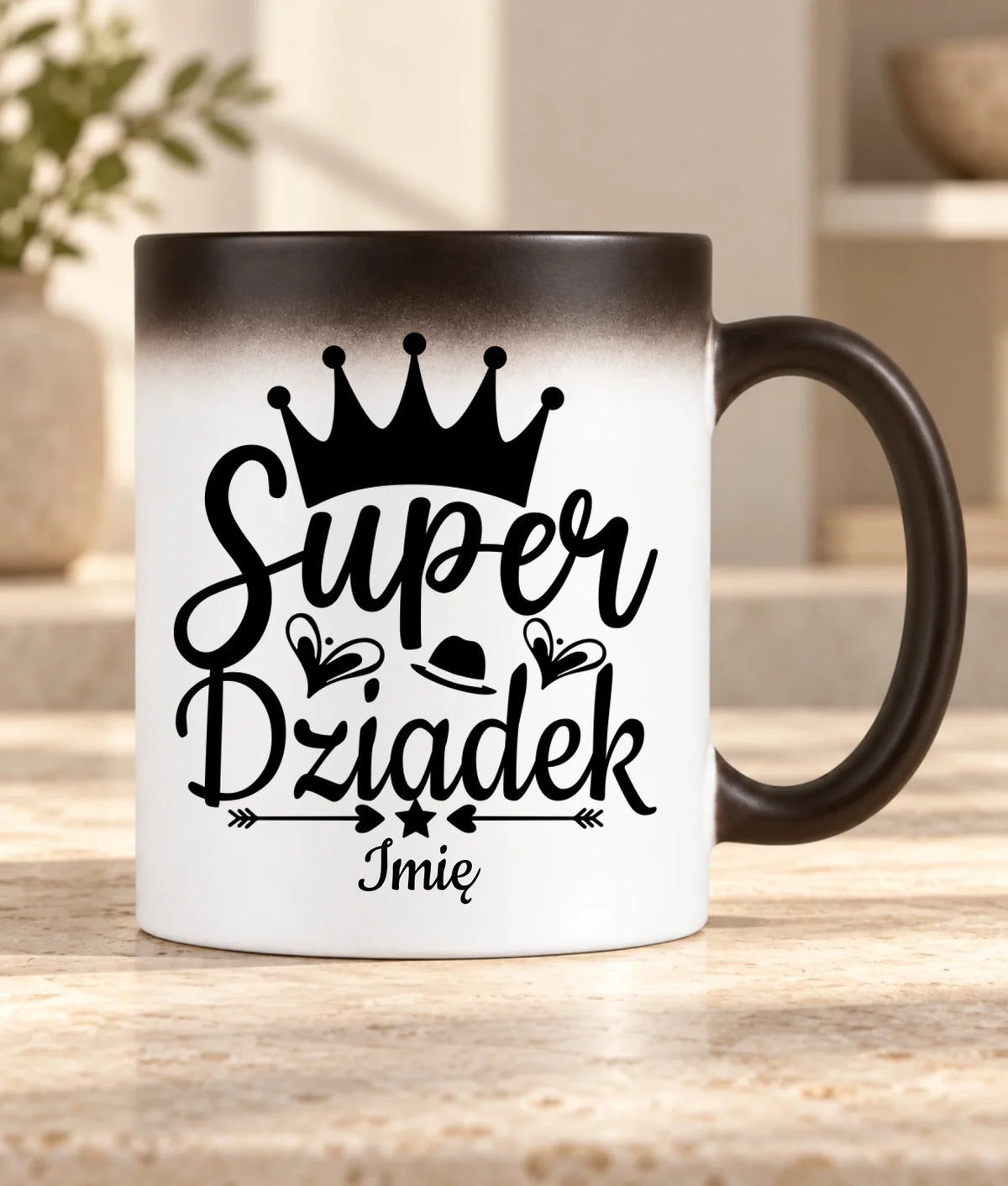 Kubek magiczny dla dziadka - Super Dziadek - personalizowany D03