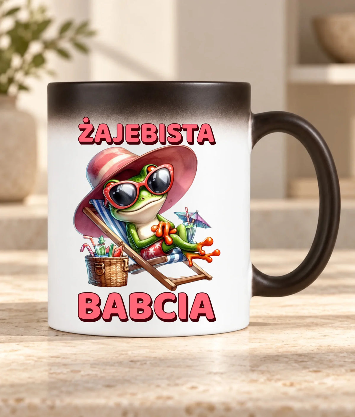 Kubek magiczny dla babci - Żajebista Babcia Żaba B27