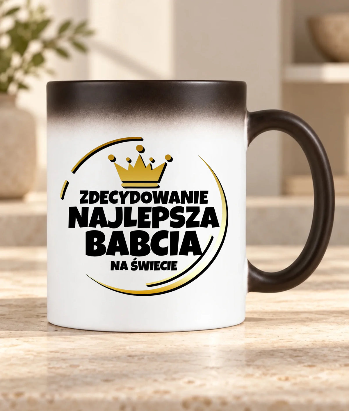 Kubek magiczny dla babci - Zdecydowanie najlepsza babcia B32