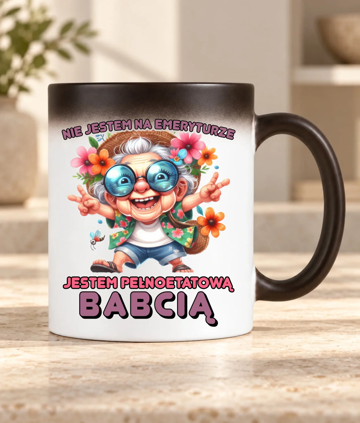 Kubek magiczny dla babci - Pełnoetatowa babcia B20