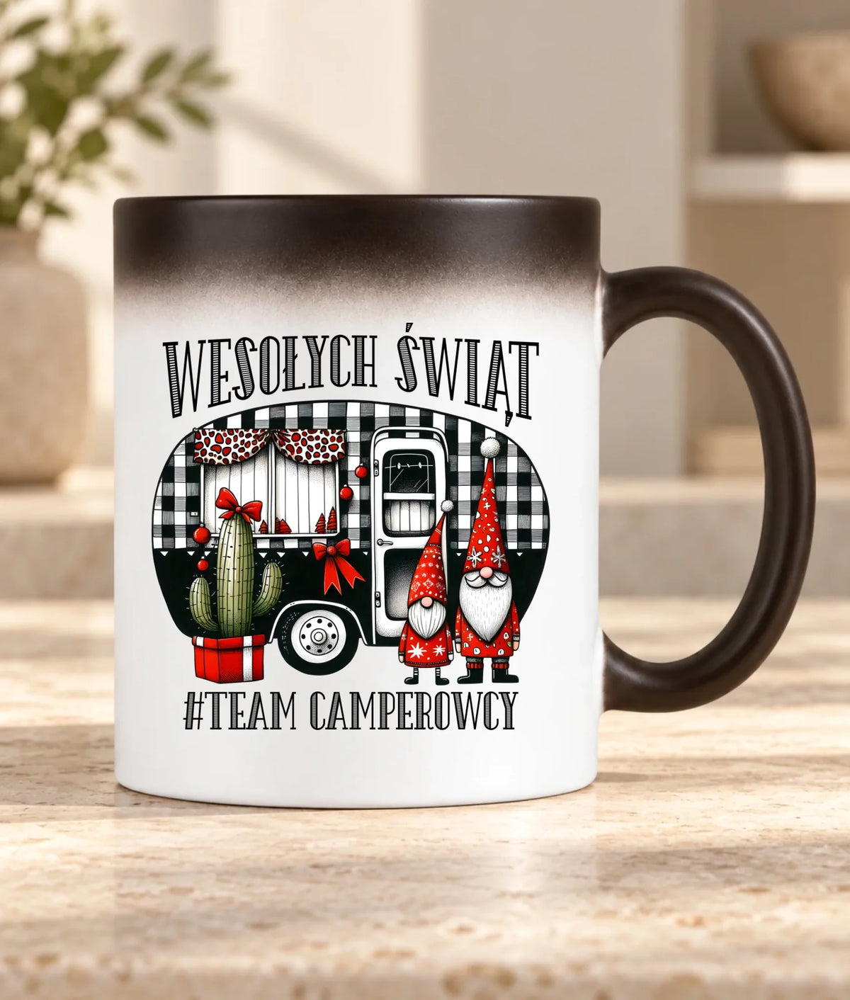 Kubek magiczny świąteczny - Wesołych Świąt Team Camperowcy BN44