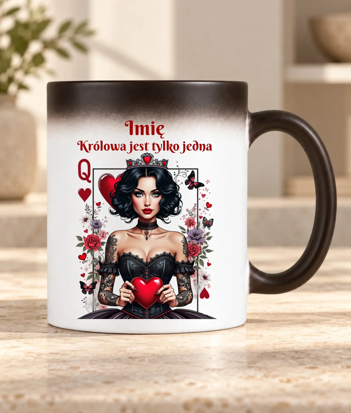 Kubek magiczny dla niej - Królowa jest tylko jedna - personalizowany W46