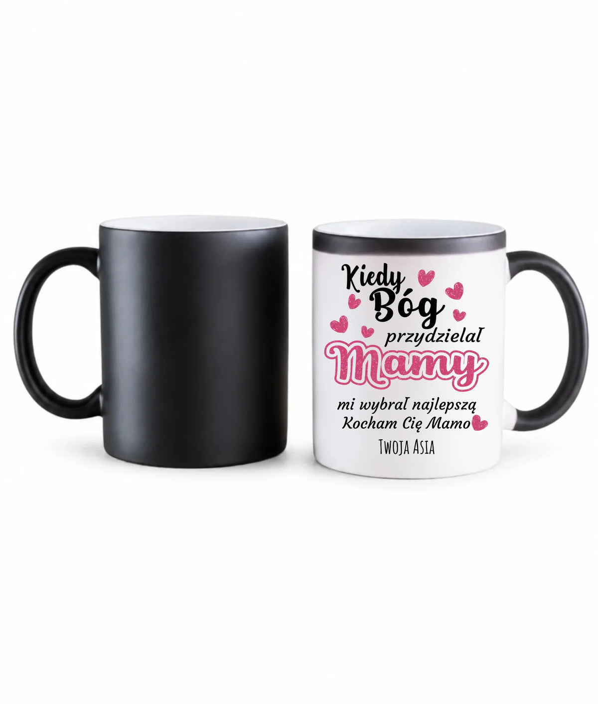 Kubek magiczny dla mamy - Kiedy Bóg przydzielał mamy - personalizowany DM01