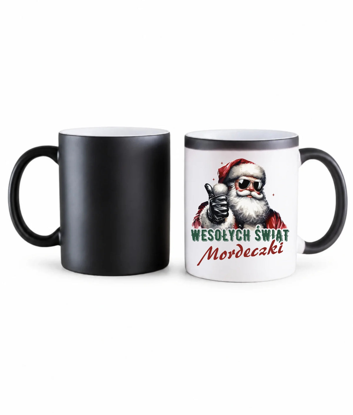 Kubek magiczny świąteczny - Mikołaj Wesołych Świąt mordeczki BN65