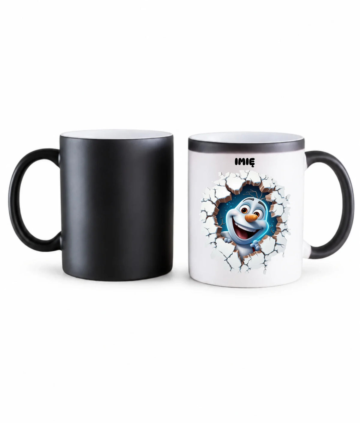 Kubek magiczny świąteczny - Bałwan 3D - personalizowany BN84