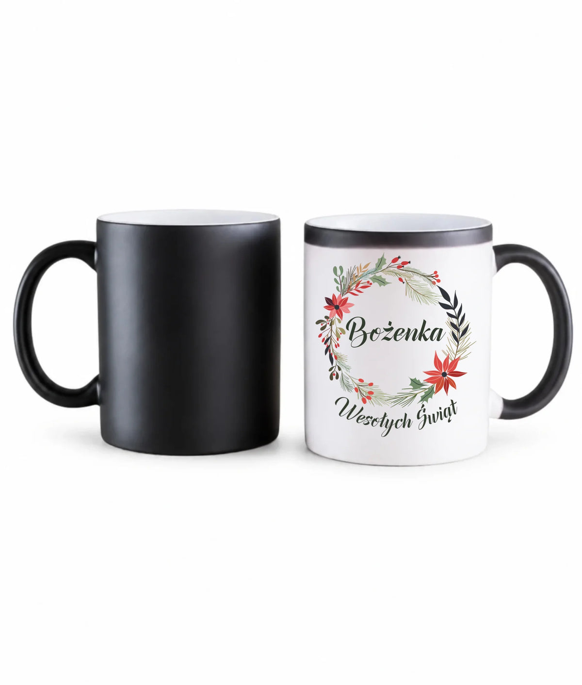 Kubek magiczny świąteczny - Wesołych Świąt - personalizowany BN19