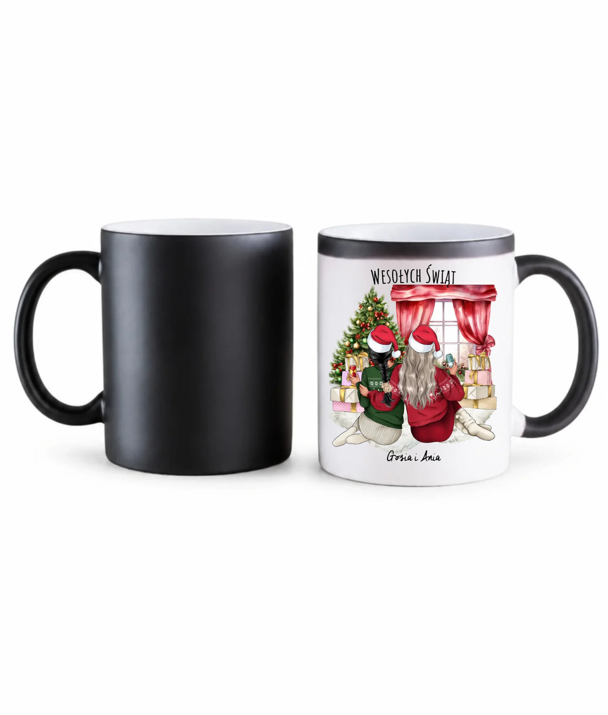 Kubek magiczny świąteczny - prezent dla przyjaciółki - 2-4 przyjaciółek - personalizowany PR06