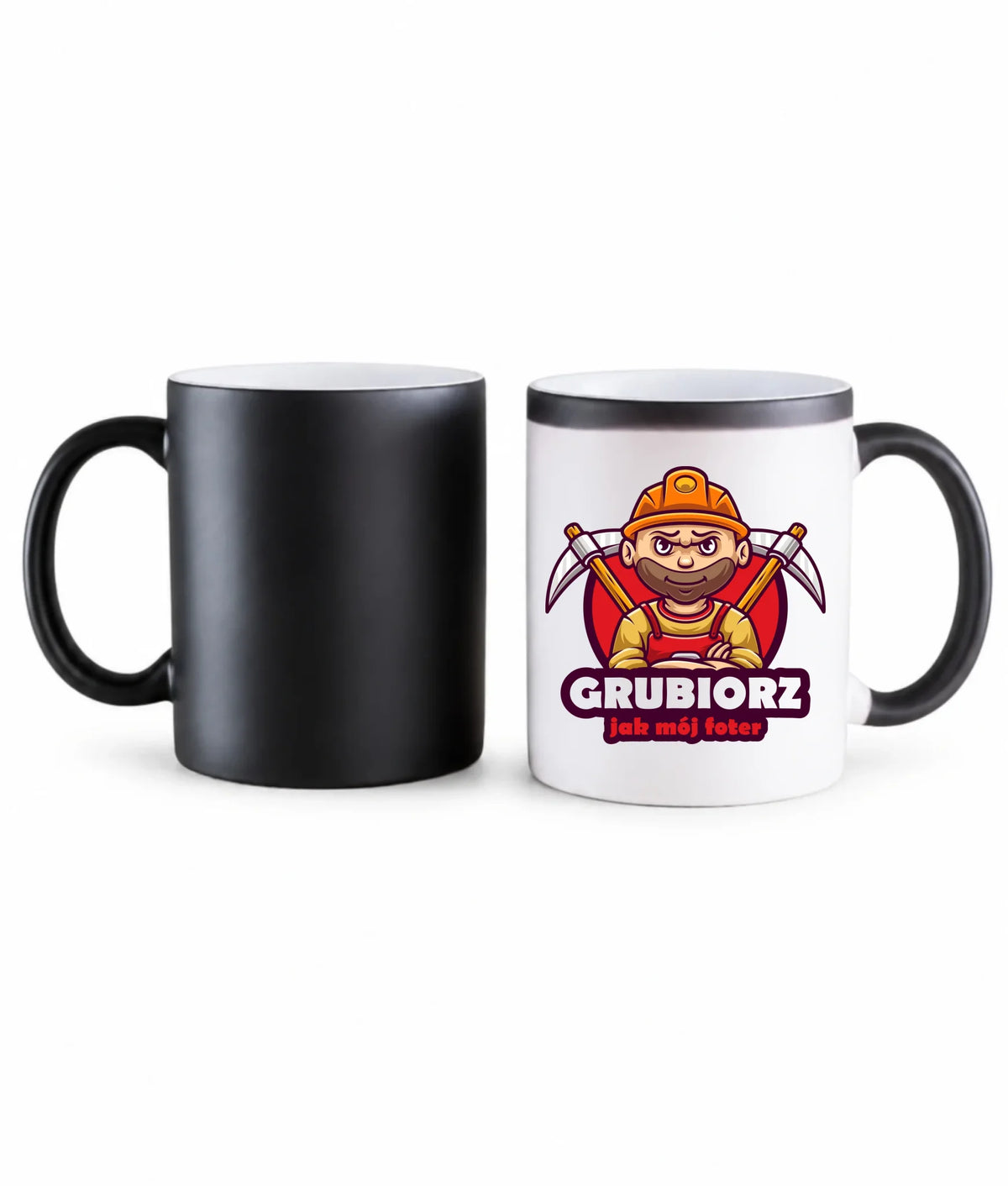 Kubek magiczny dla górnika - Grubiorz jak mój foter
