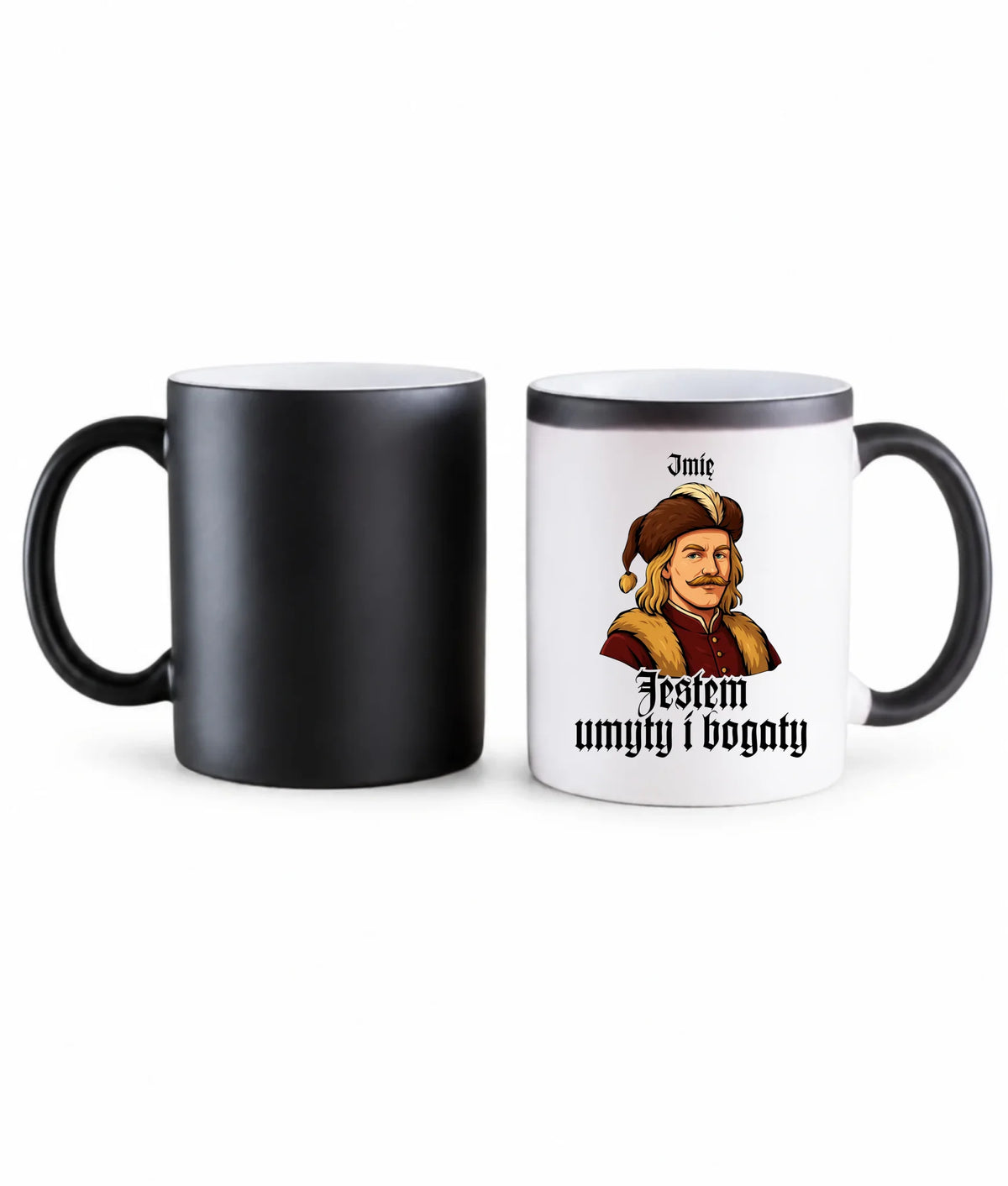 Kubek magiczny - Jestem umyty i bogaty - dla fanów serialu 1670 - personalizowany H60