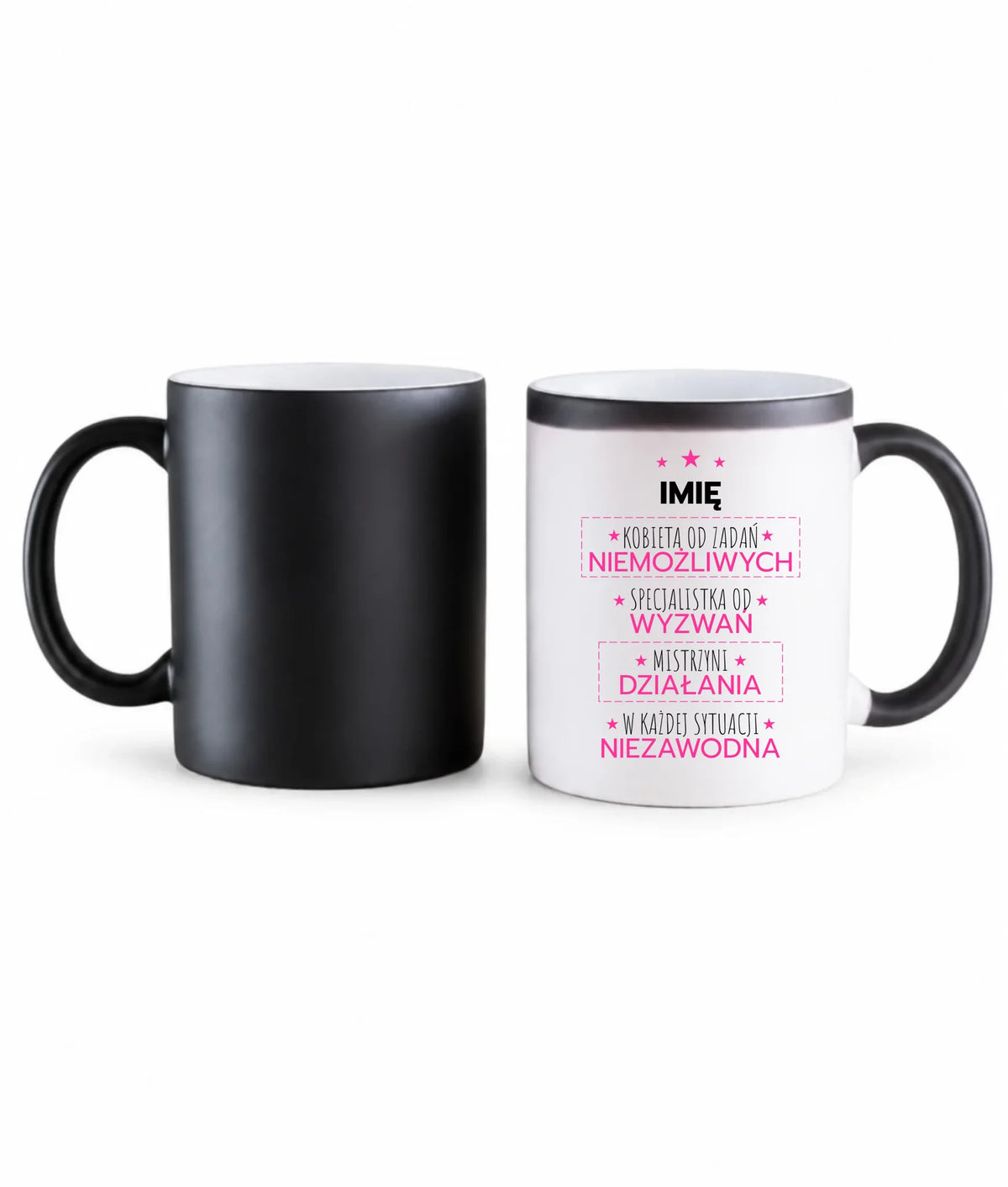 Kubek magiczny - Kobieta od zadań niemożliwych - personalizowany DZ19