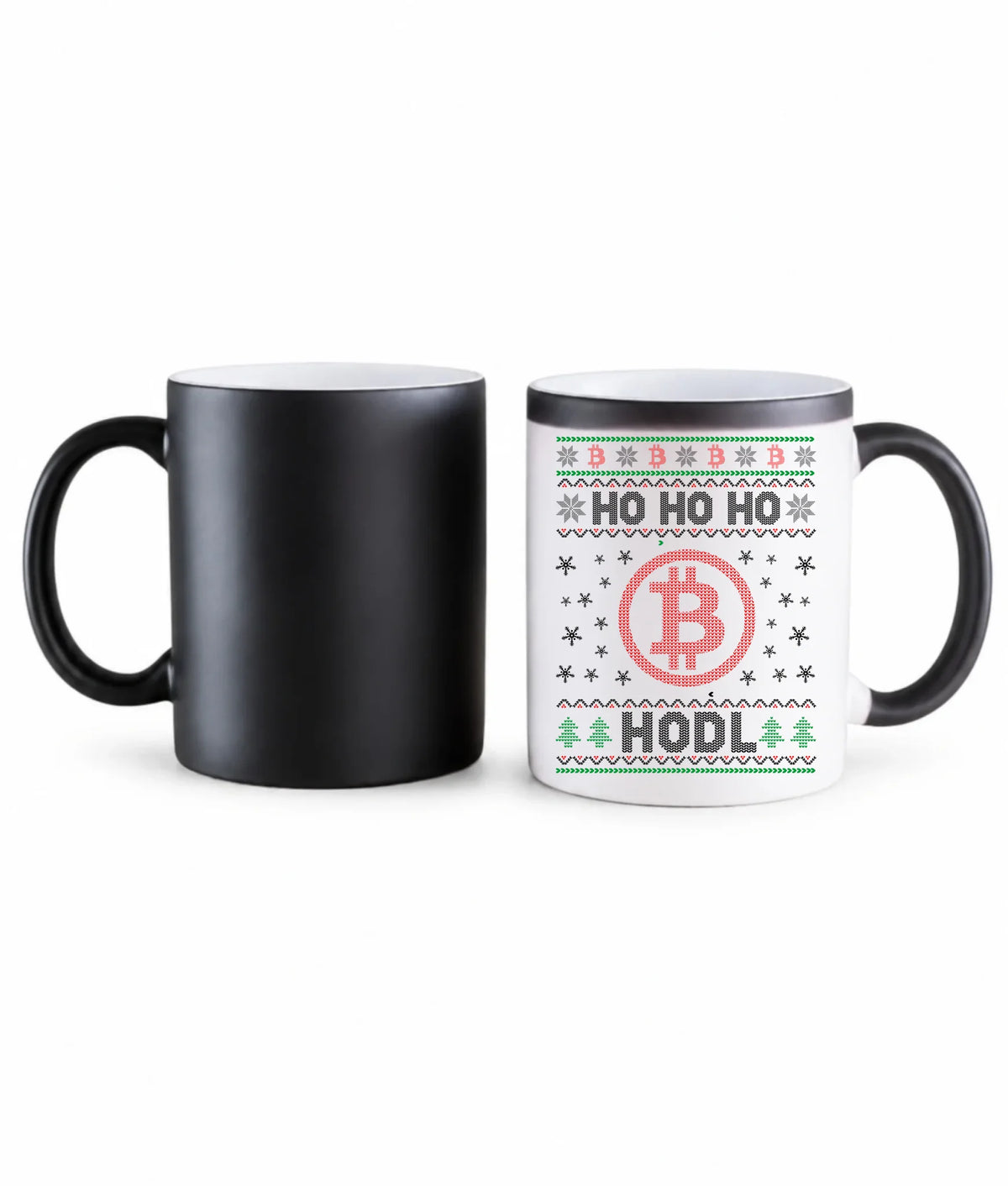 Kubek magiczny świąteczny - Bitcoin - Ho Ho hodl BN103