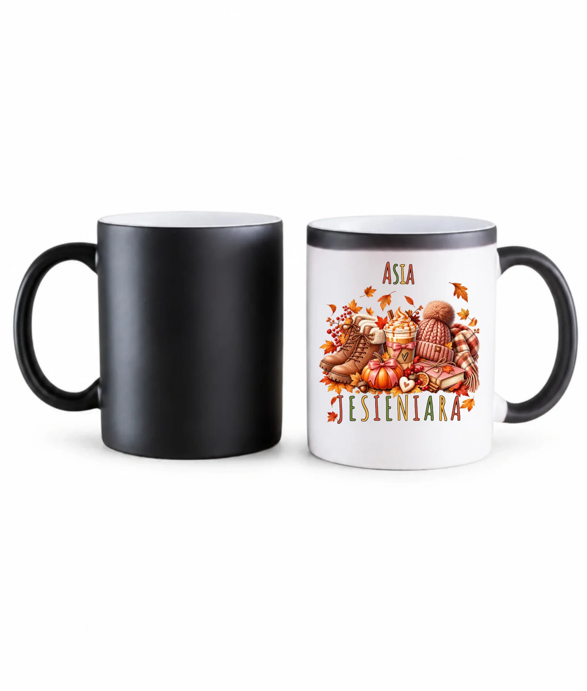Kubek magiczny jesienny z imieniem - Jesieniara