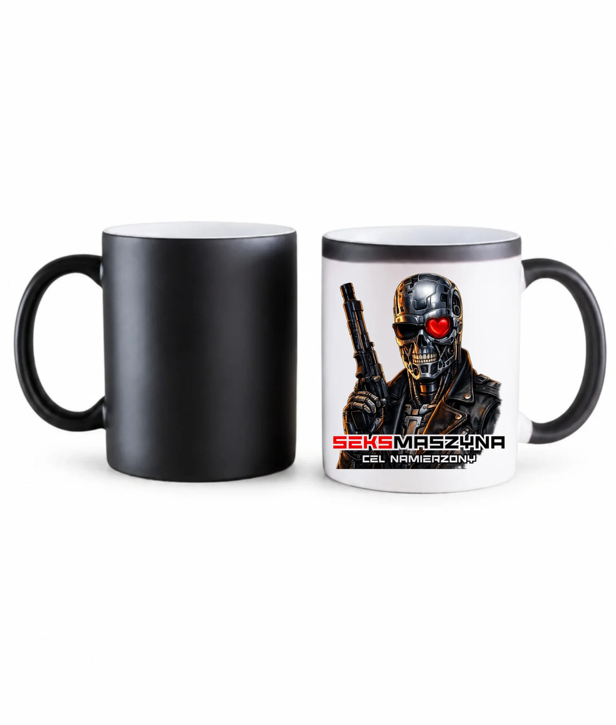 Kubek magiczny dla faceta - Cyborg z sercem Seks maszyna DCH32