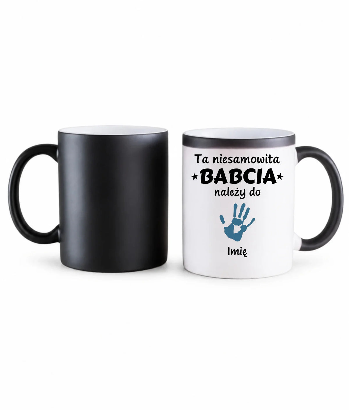 Kubek magiczny dla babci - Babcia należy do wnuków 1–6 imion – personalizowany B33