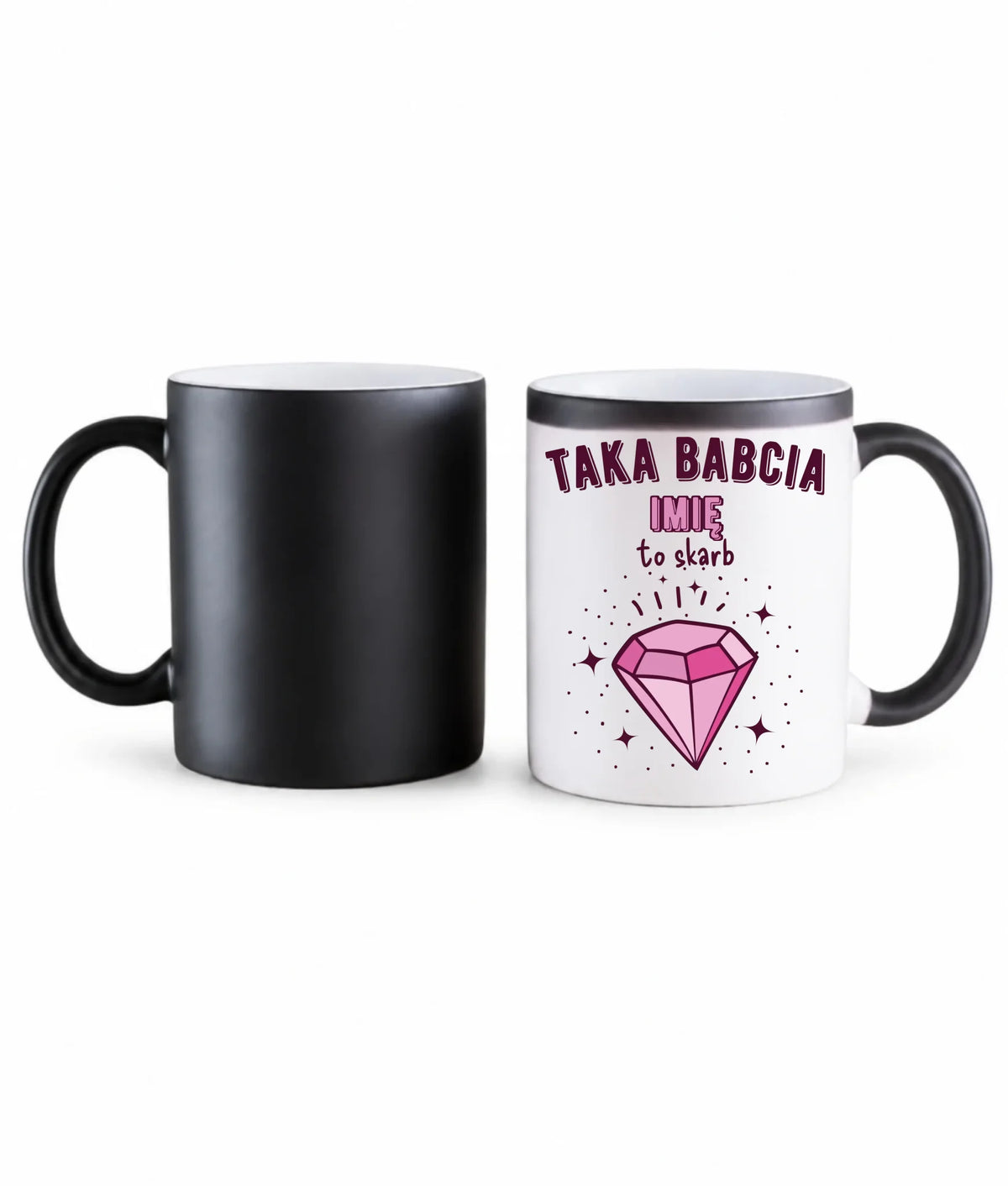 Kubek magiczny dla babci - Taka Babcia to skarb - personalizowany B06