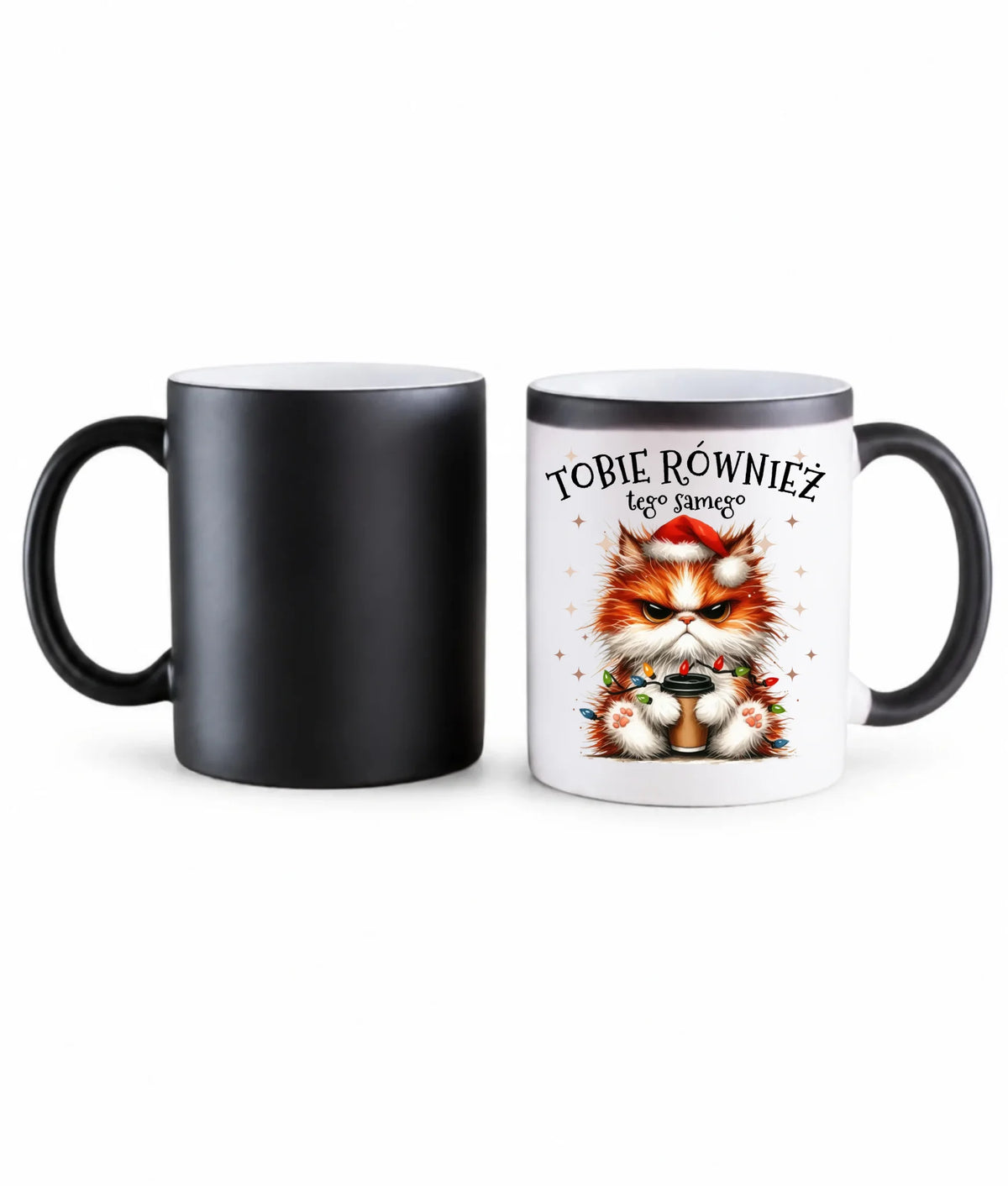 Kubek magiczny świąteczny - Grumpy Cat Tobie również tego samego BN32