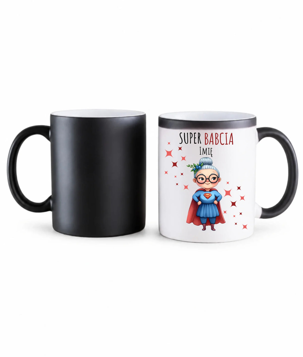 Kubek magiczny dla babci - Super Babcia - personalizowany B02