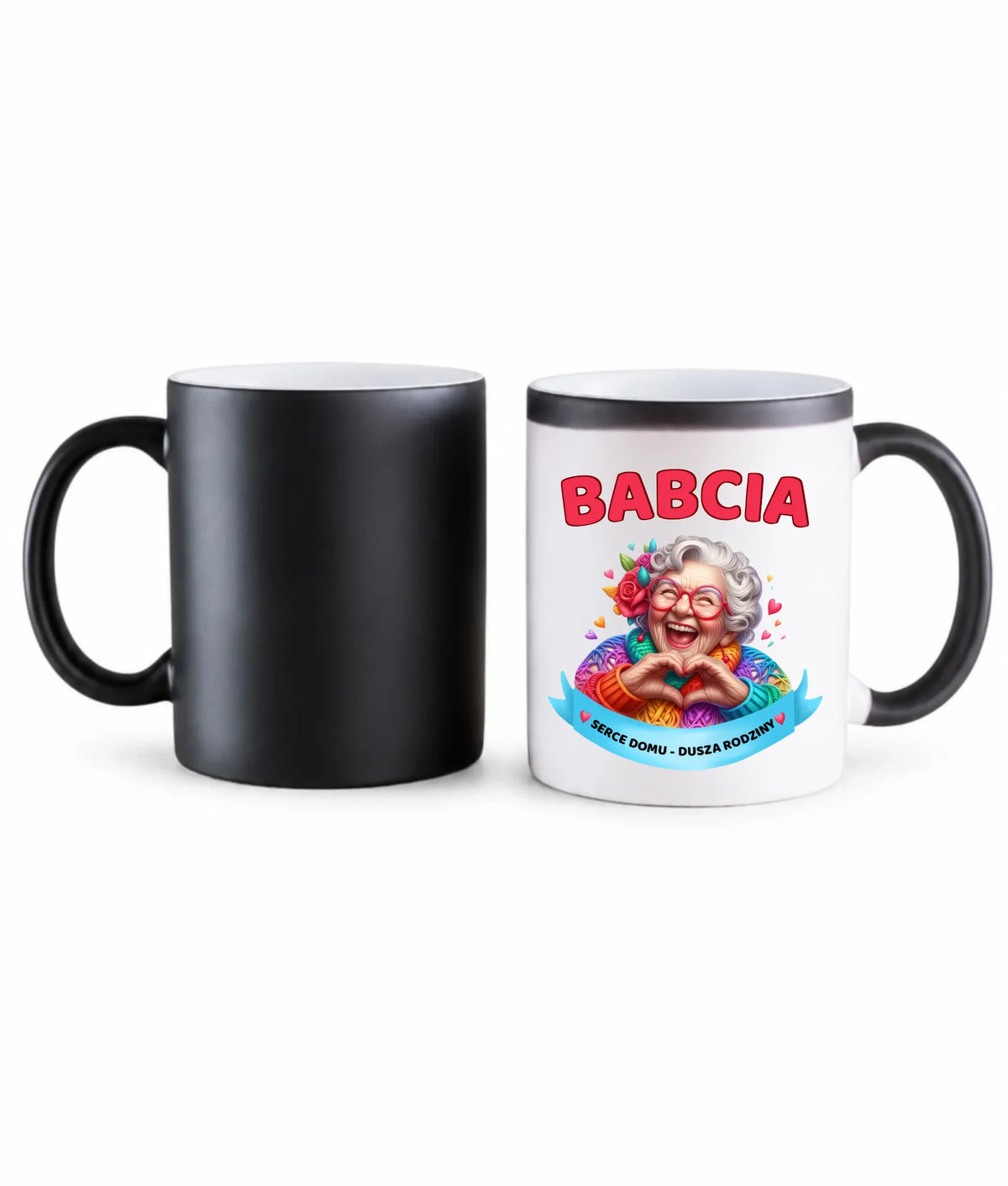 Kubek magiczny dla babci - Babcia serce domu dusza rodziny B25